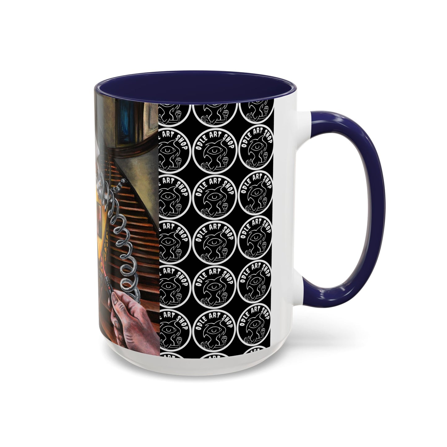 Surreal Dinner Party Accent Coffee Mug — Whimsical Art Coffee Cup (11/15oz)