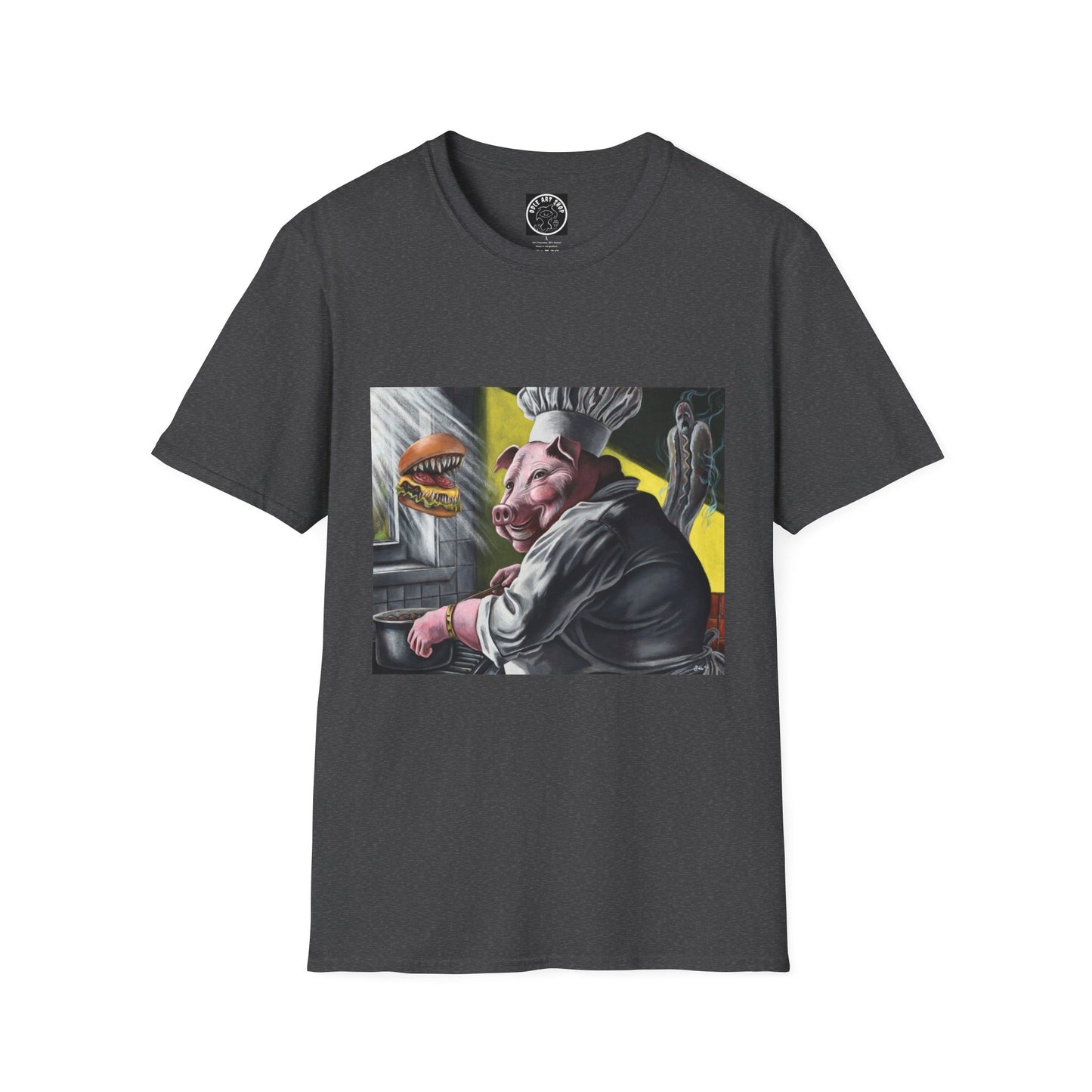 T-Shirt — Surreal Chef Pig Illustration Graphic Tee