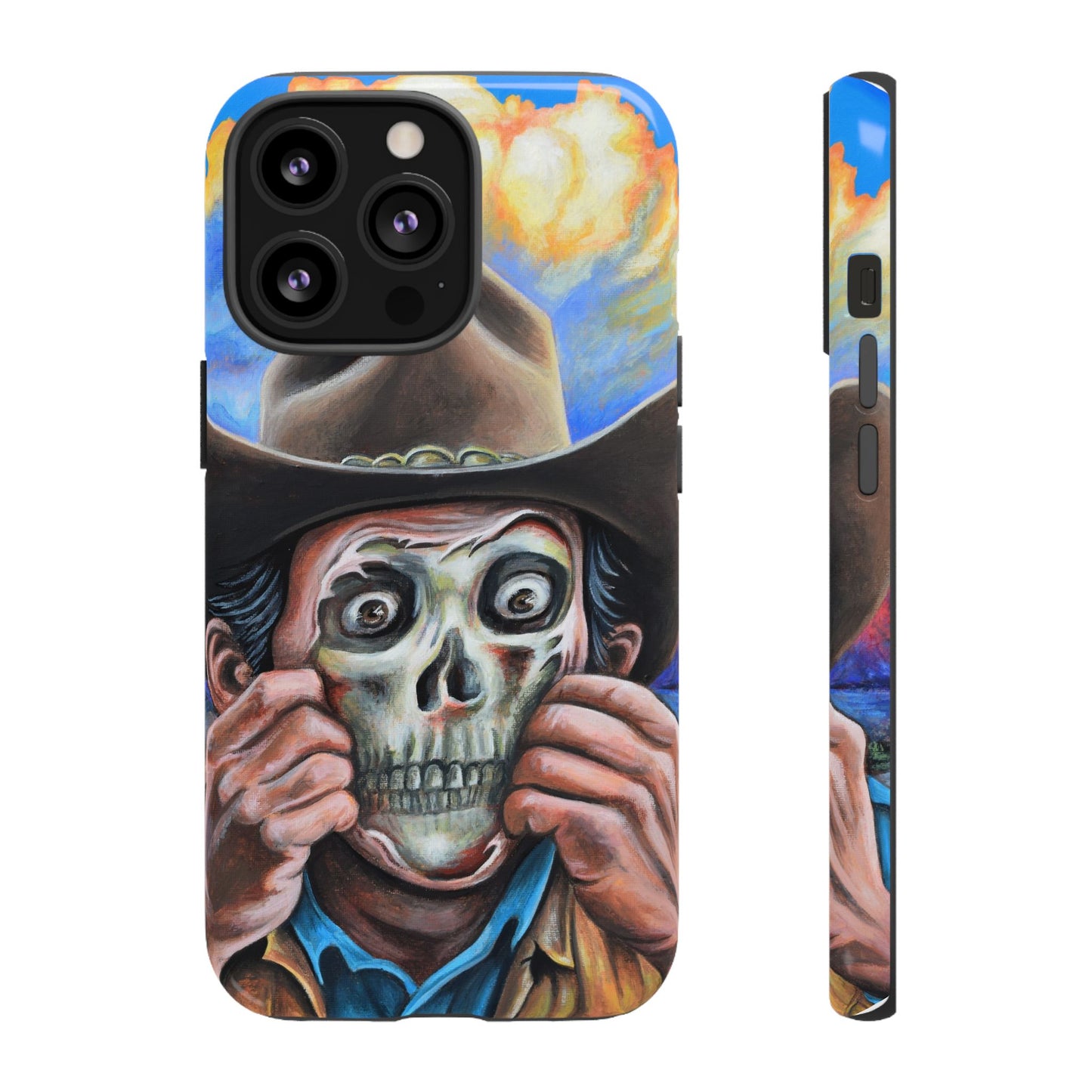Skull Cowboy Phone Case - Tough Cases with Bold Artwork, Unique Gift for Halloween, Bold Aesthetic, Ideal for Music Lovers, [...]