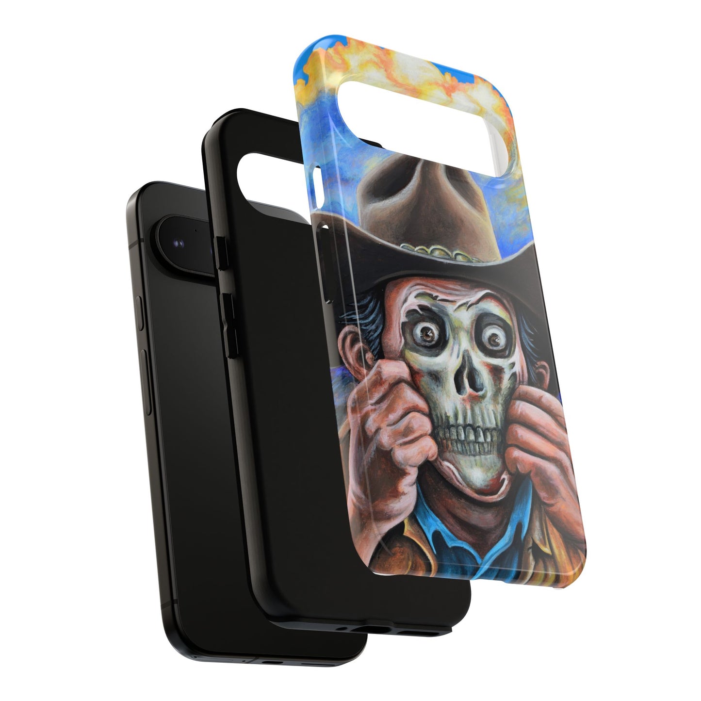 Skull Cowboy Phone Case - Tough Cases with Bold Artwork, Unique Gift for Halloween, Bold Aesthetic, Ideal for Music Lovers, [...]