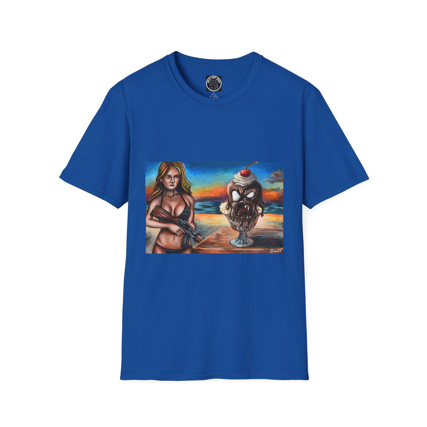 Beach Vibes Graphic Tee, Casual Summer Shirt, Unisex T-Shirt for Beach Lovers, Fun Graphic Shirt, Unique Ice Cream Art