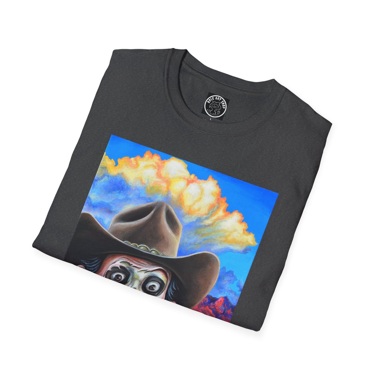 Colorful Cowboy Skull Graphic T-Shirt | Unisex Shirt for Festivals, Halloween, Casual Wear, Gift for Him/Her, Unique Art Tee