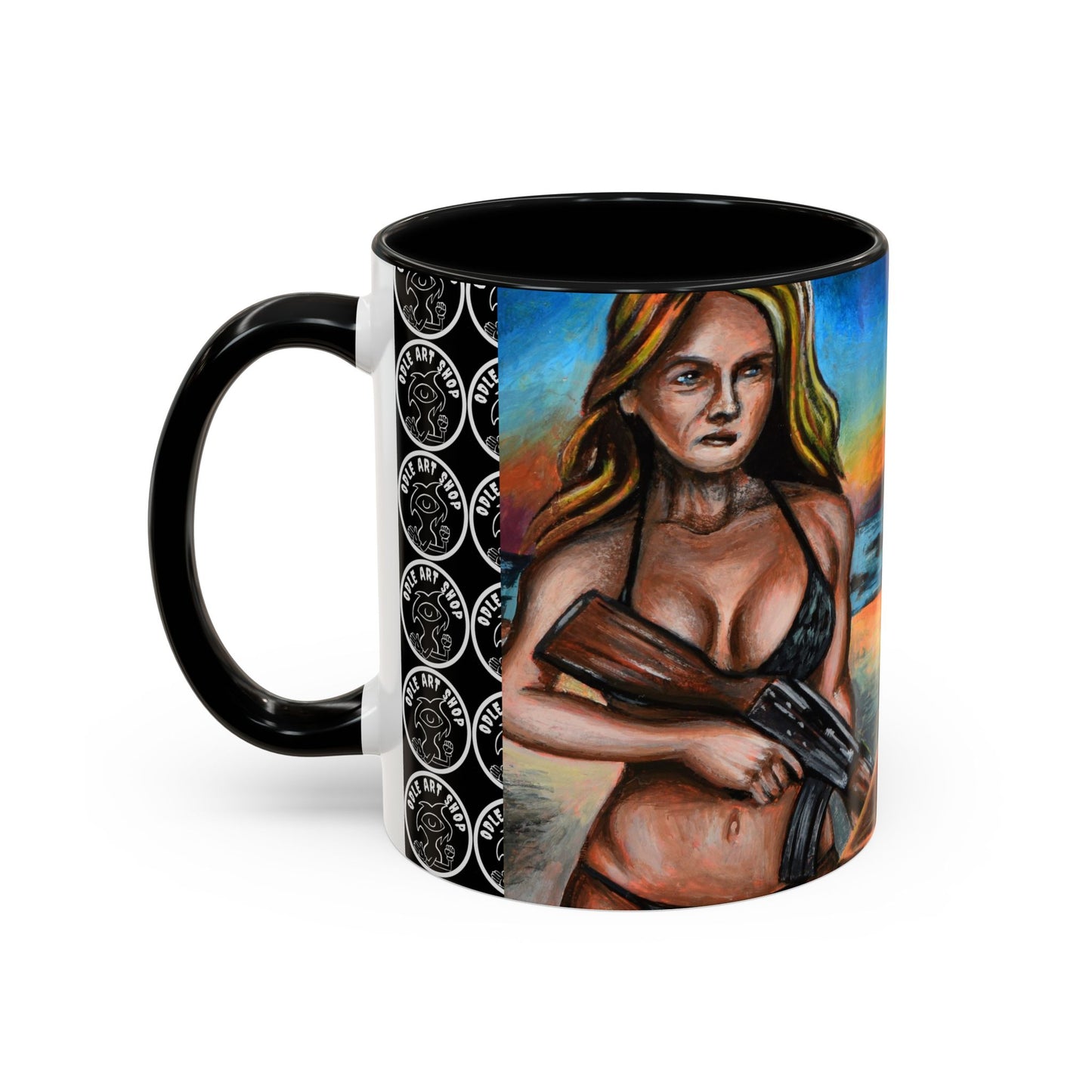 Vibrant Art-Inspired Coffee Mug, Unique Gift for Beach Lovers, Collectible Drinkware, Perfect for Birthdays, Home Decor