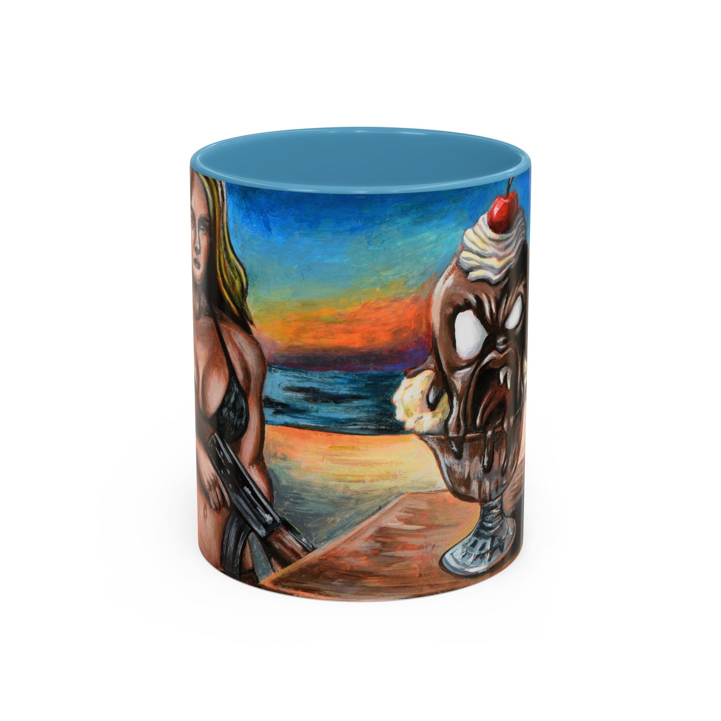 Vibrant Art-Inspired Coffee Mug, Unique Gift for Beach Lovers, Collectible Drinkware, Perfect for Birthdays, Home Decor