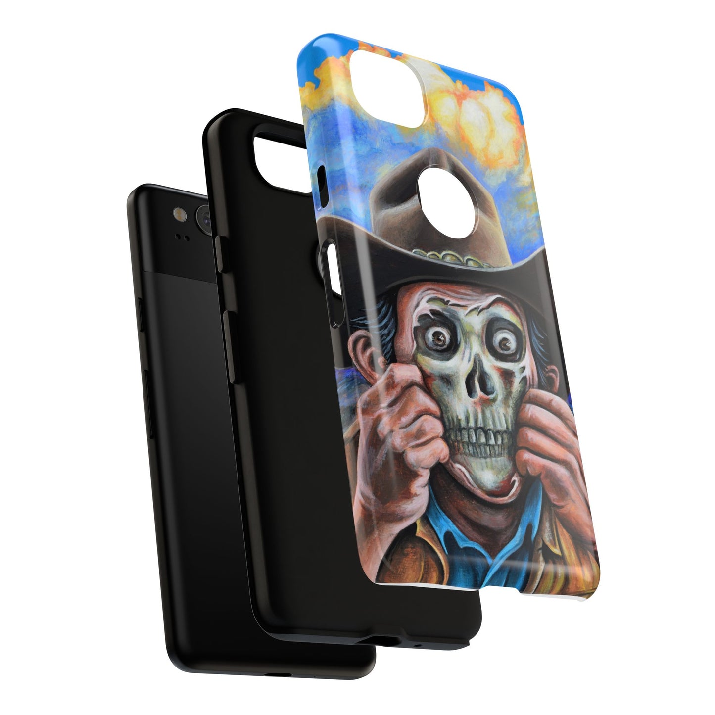 Skull Cowboy Phone Case - Tough Cases with Bold Artwork, Unique Gift for Halloween, Bold Aesthetic, Ideal for Music Lovers, [...]