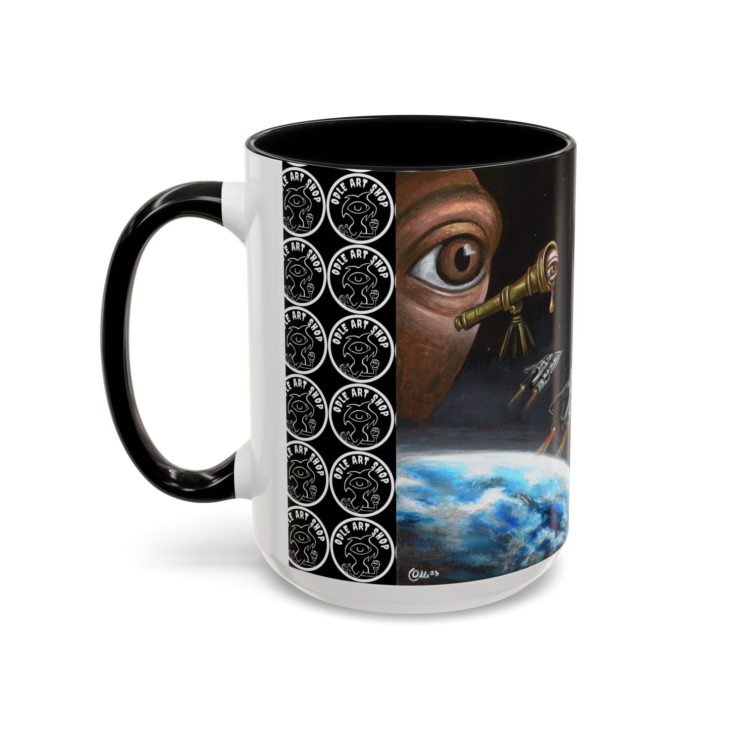 Space Adventure Coffee Mug - Retro Sci‑Fi Crew & Alien Monsters