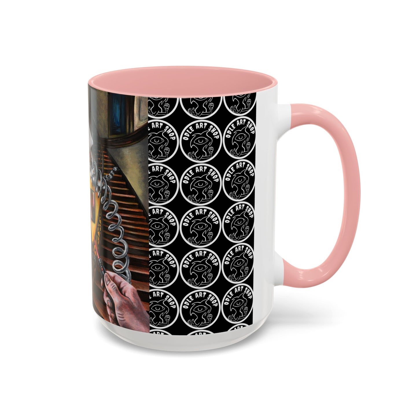 Surreal Dinner Party Accent Coffee Mug — Whimsical Art Coffee Cup (11/15oz)