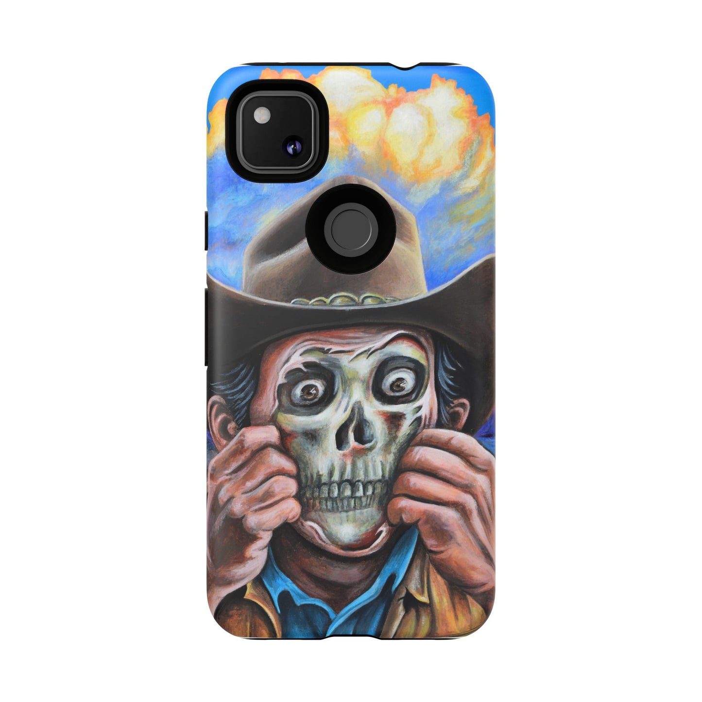 Skull Cowboy Phone Case - Tough Cases with Bold Artwork, Unique Gift for Halloween, Bold Aesthetic, Ideal for Music Lovers, [...]