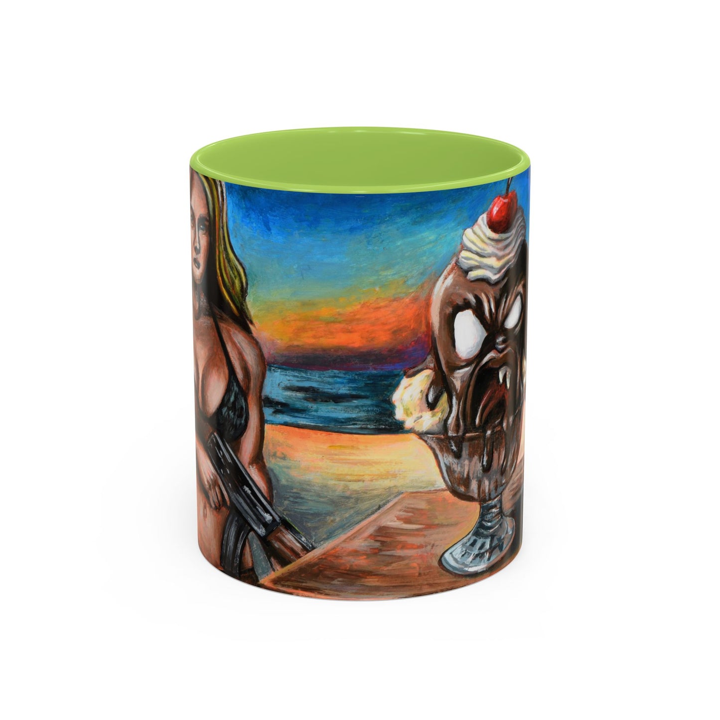 Vibrant Art-Inspired Coffee Mug, Unique Gift for Beach Lovers, Collectible Drinkware, Perfect for Birthdays, Home Decor