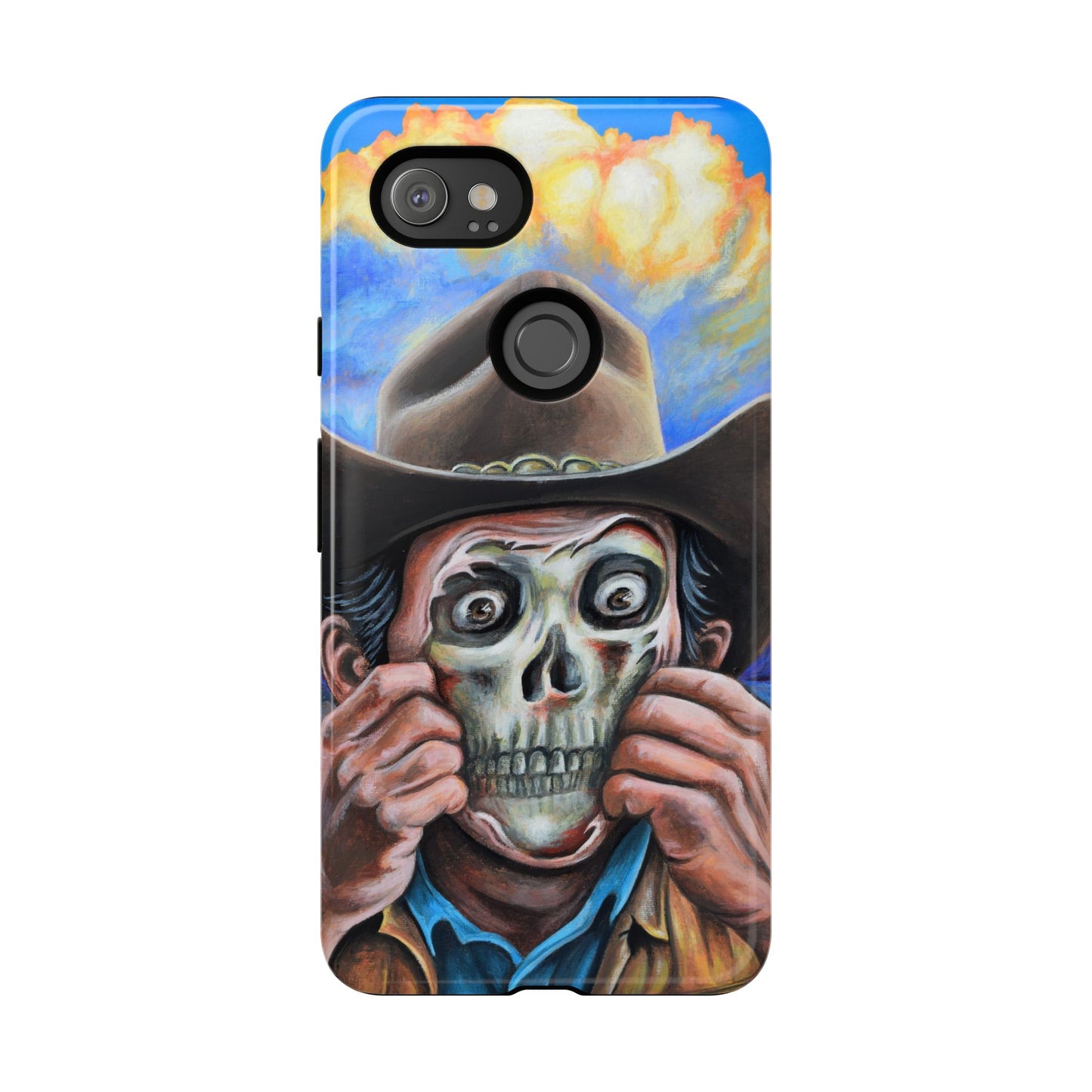 Skull Cowboy Phone Case - Tough Cases with Bold Artwork, Unique Gift for Halloween, Bold Aesthetic, Ideal for Music Lovers, [...]