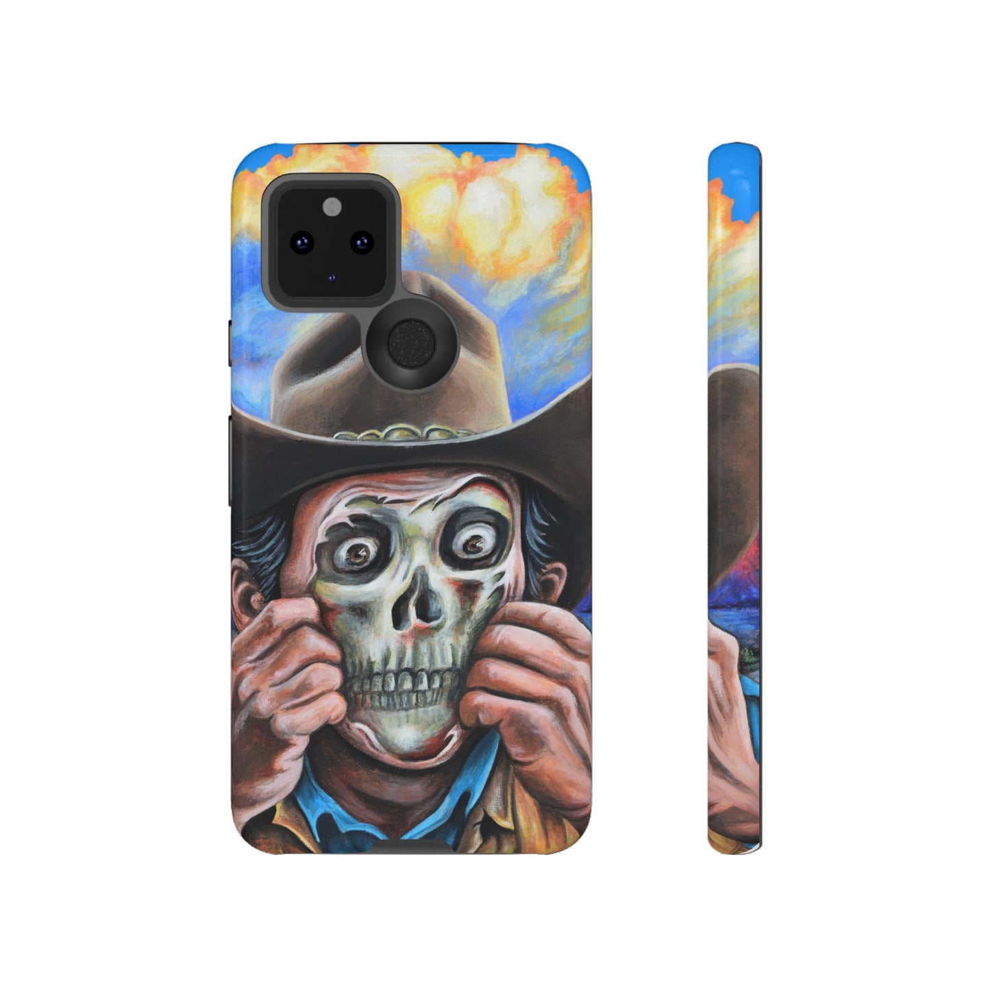 Skull Cowboy Phone Case - Tough Cases with Bold Artwork, Unique Gift for Halloween, Bold Aesthetic, Ideal for Music Lovers, [...]