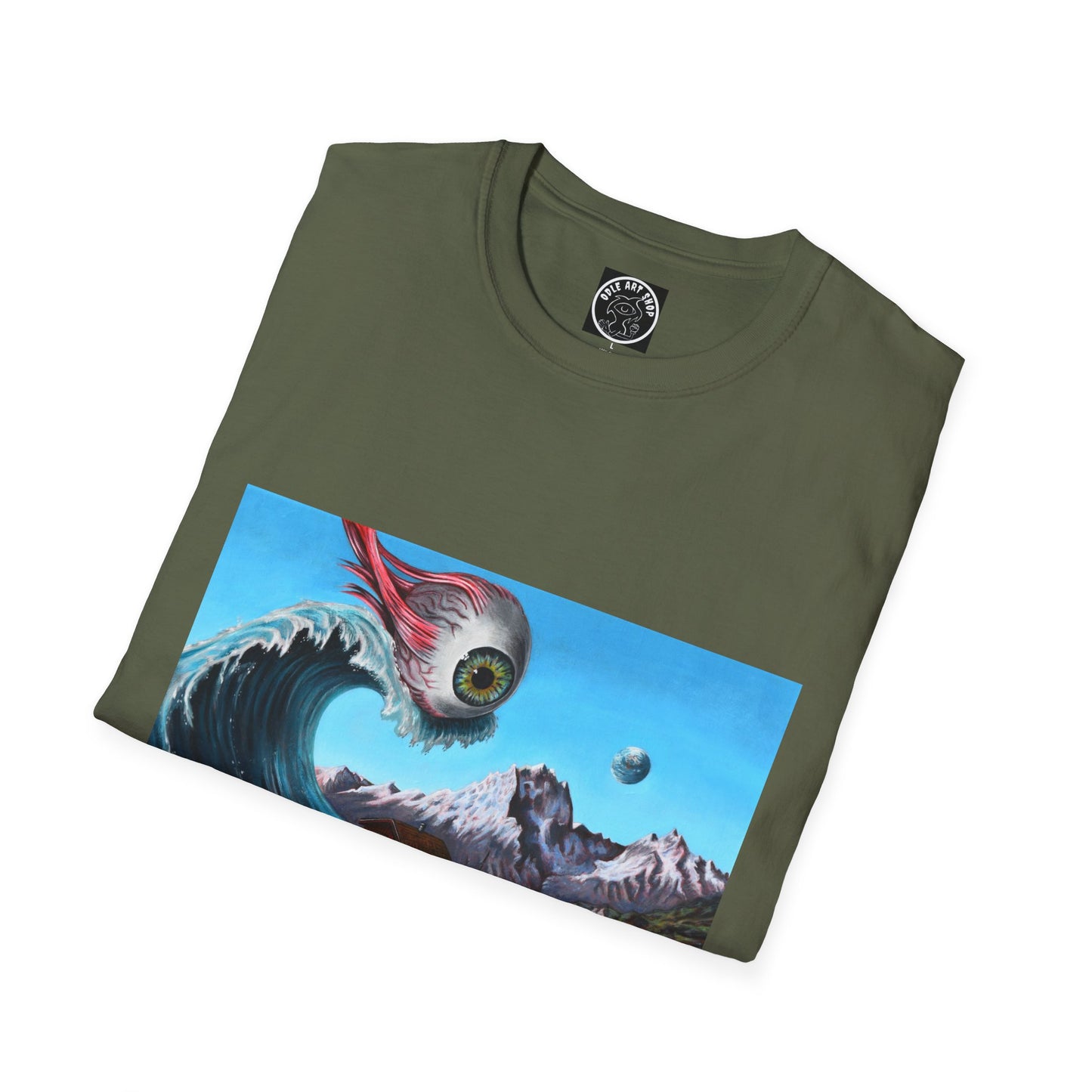 Cosmic Wave T-Shirt — Surreal Meteor Ocean Graphic
