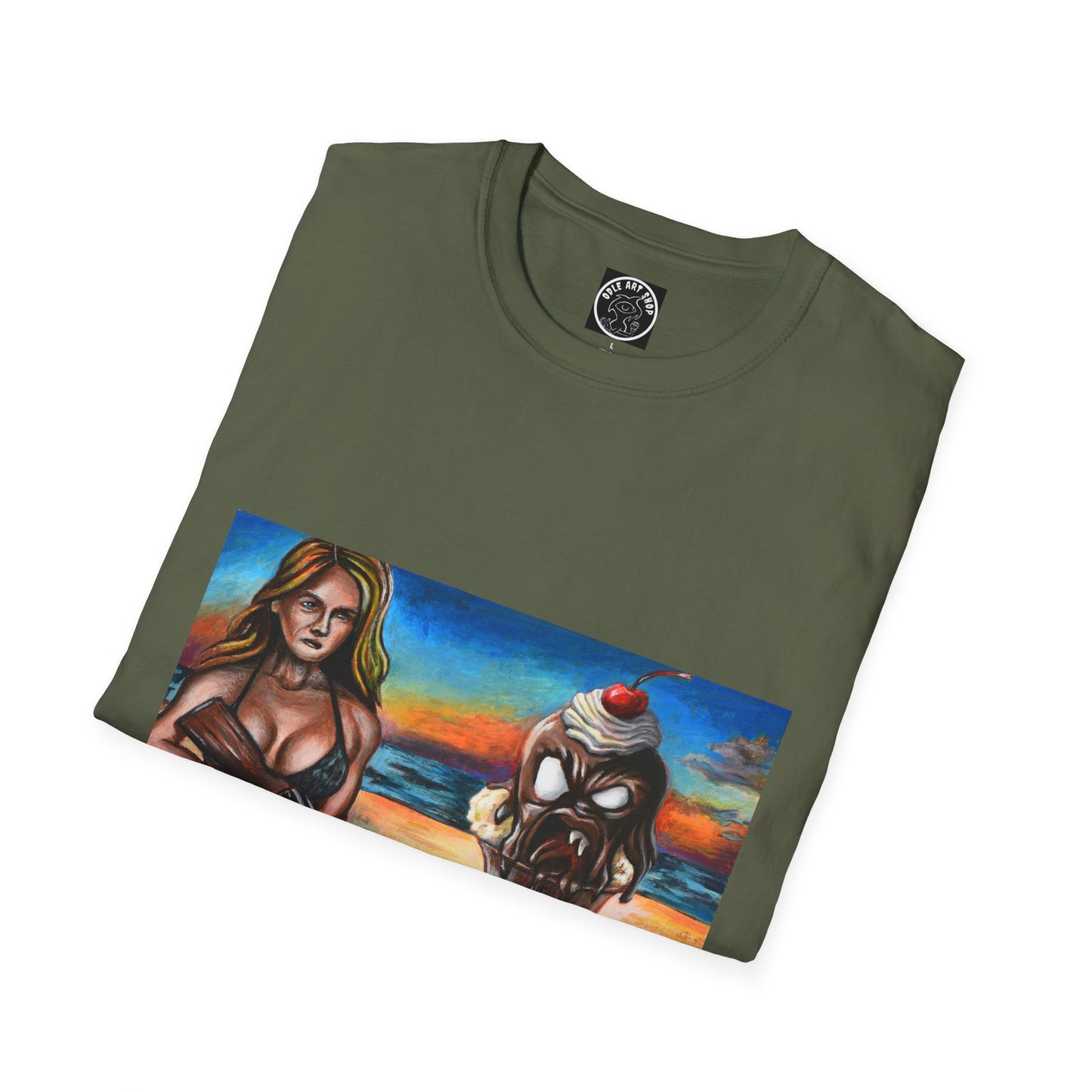 Beach Vibes Graphic Tee, Casual Summer Shirt, Unisex T-Shirt for Beach Lovers, Fun Graphic Shirt, Unique Ice Cream Art