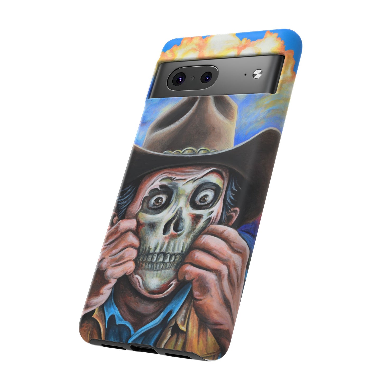 Skull Cowboy Phone Case - Tough Cases with Bold Artwork, Unique Gift for Halloween, Bold Aesthetic, Ideal for Music Lovers, [...]