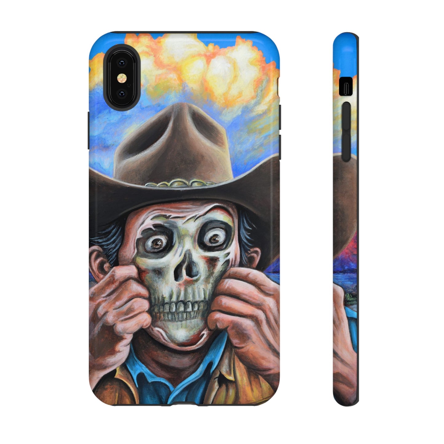 Skull Cowboy Phone Case - Tough Cases with Bold Artwork, Unique Gift for Halloween, Bold Aesthetic, Ideal for Music Lovers, [...]