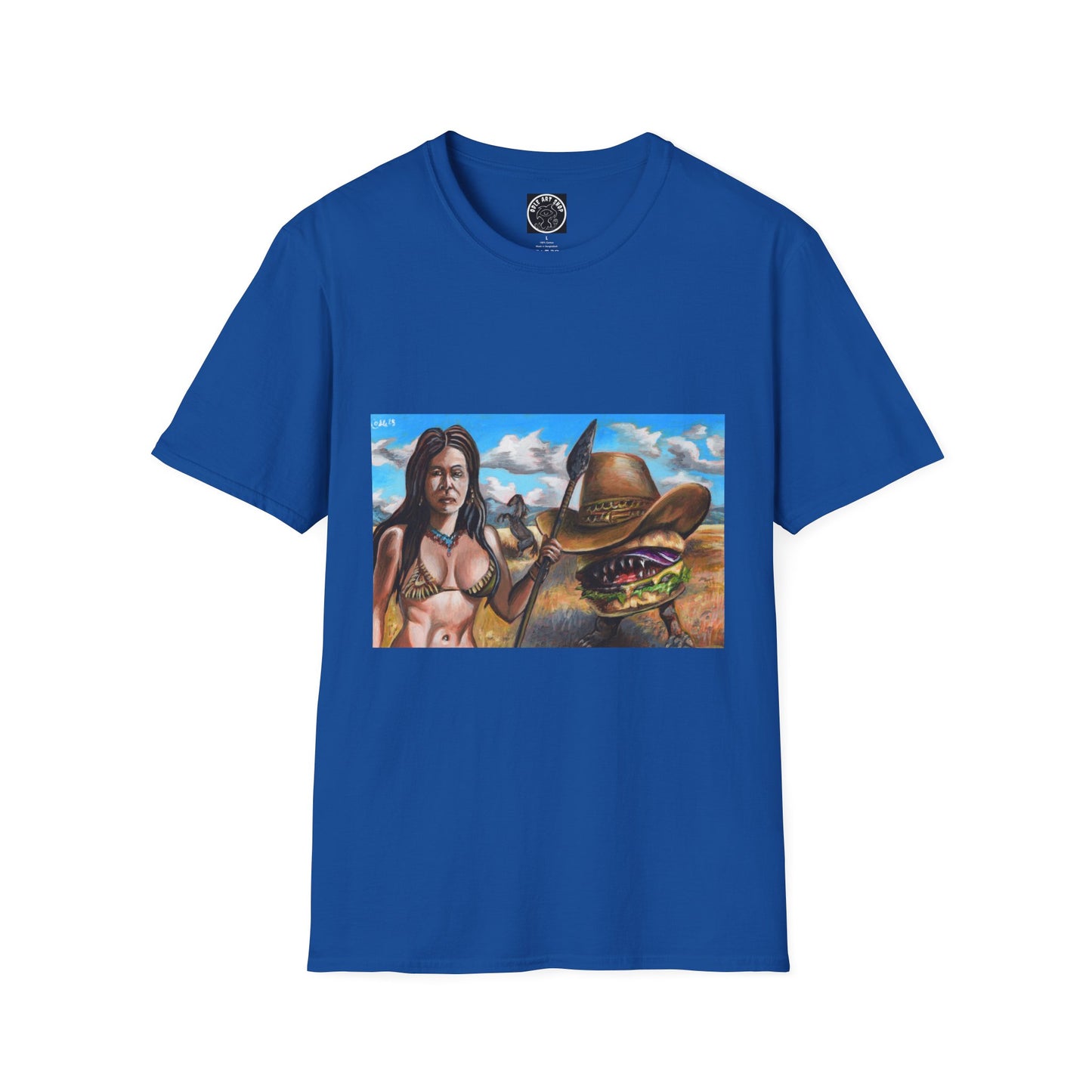 Vibrant Graphic Tee with Western Vibes, Unisex Softstyle T-Shirt, Casual Style, Gift for Cowboys, Everyday Wear, Festival Attire