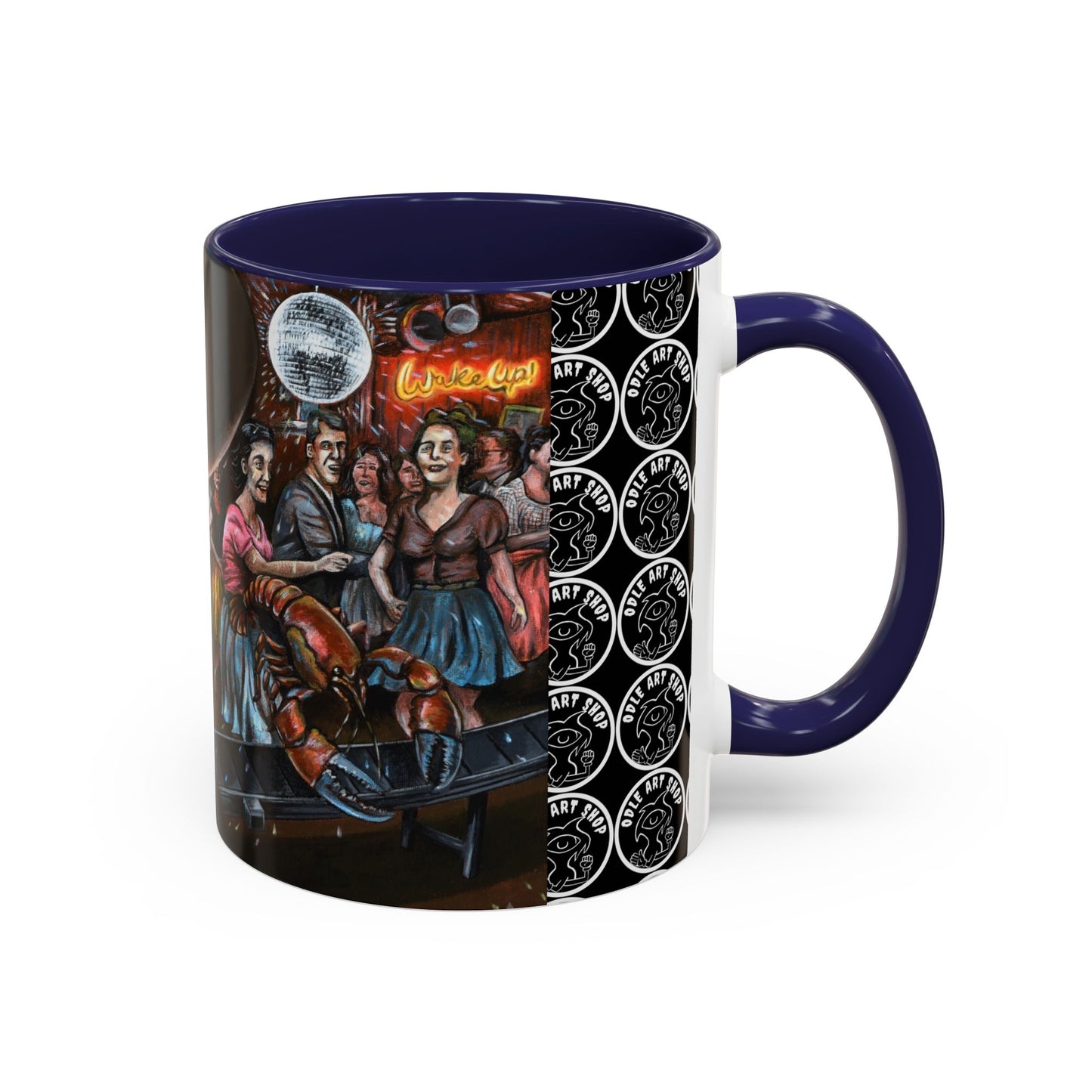 Bad Dream Coffee Mug — Lizard Man Party Monster Coffee Mug (11/15 oz)