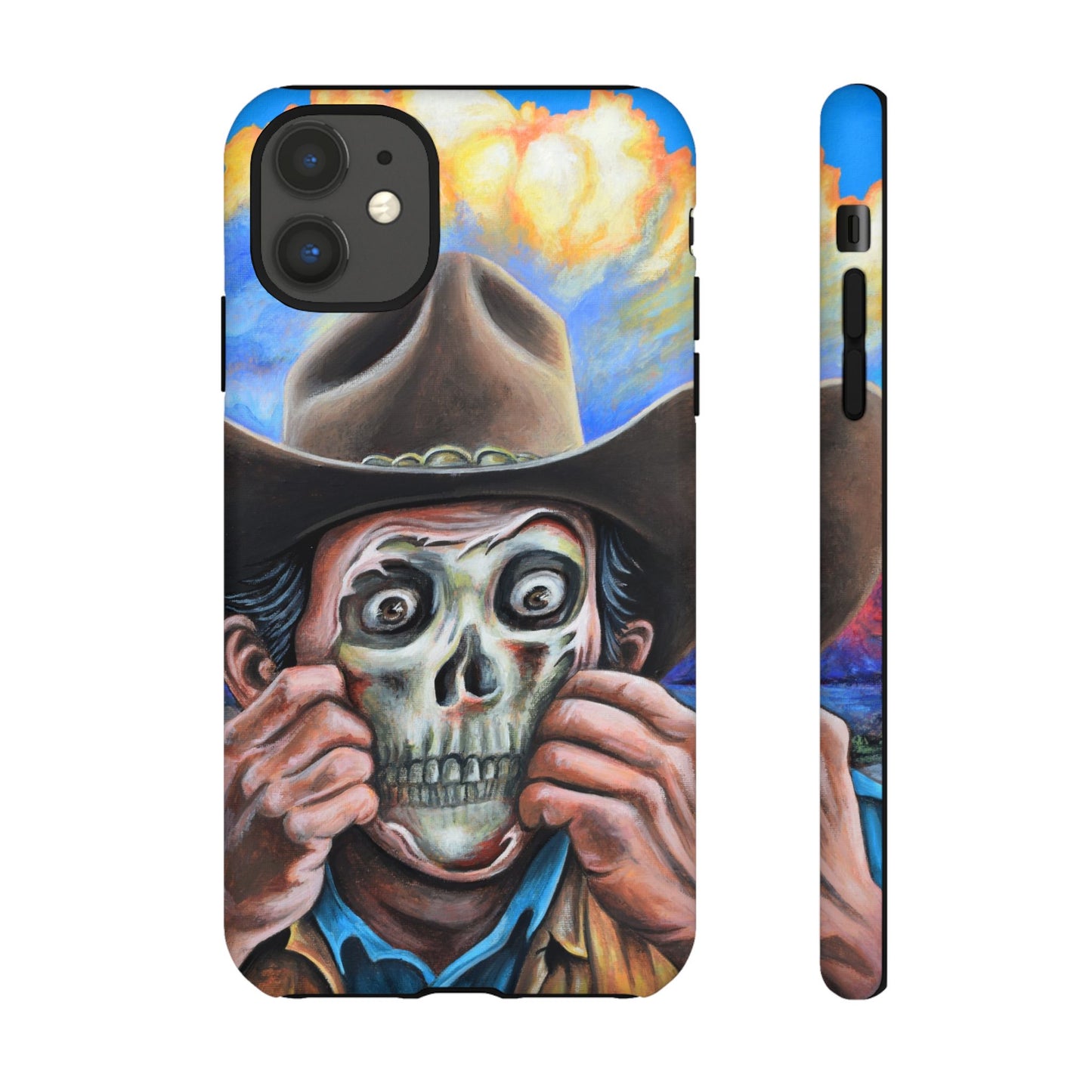 Skull Cowboy Phone Case - Tough Cases with Bold Artwork, Unique Gift for Halloween, Bold Aesthetic, Ideal for Music Lovers, [...]