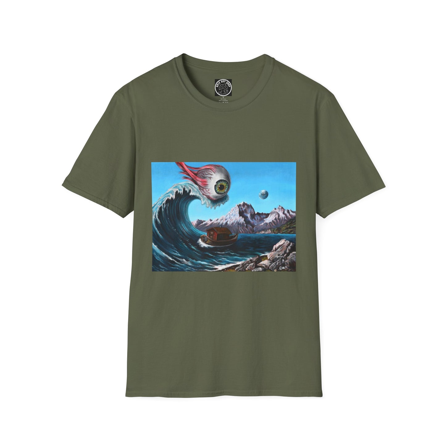 Cosmic Wave T-Shirt — Surreal Meteor Ocean Graphic