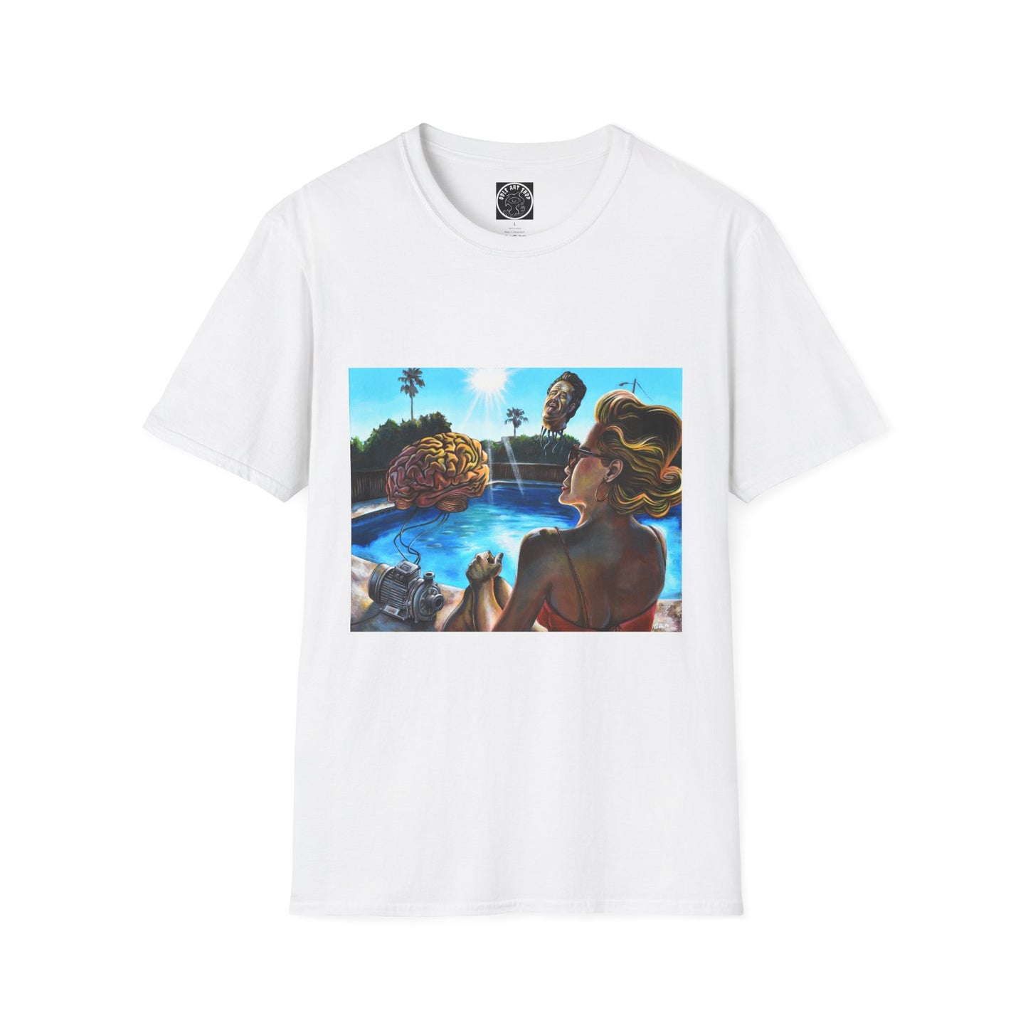 Retro Pool Party T-Shirt — Vintage Surfer Beach Art Tee