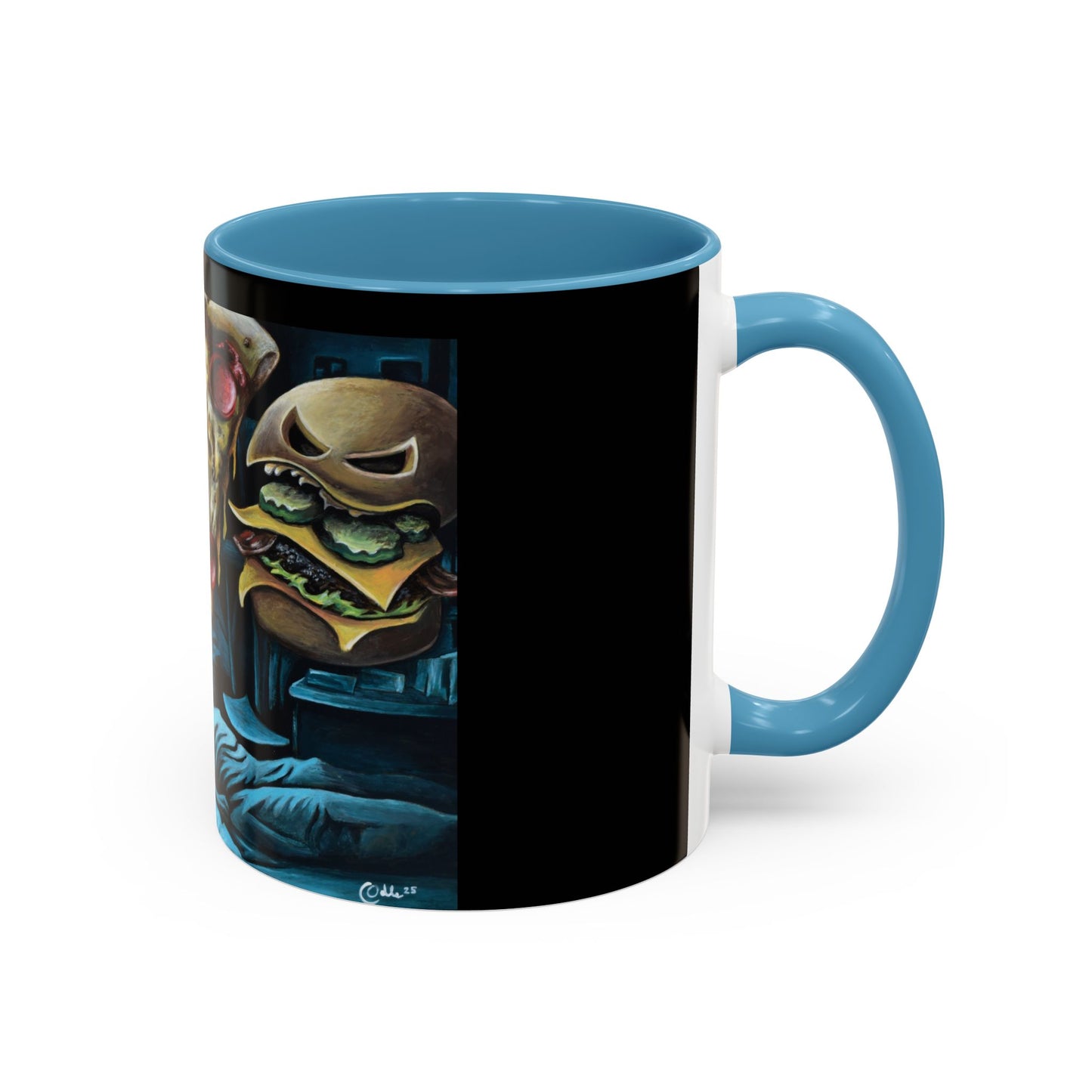 Whimsical Foodie Coffee Mug - Perfect for Pizza and Burger Lovers