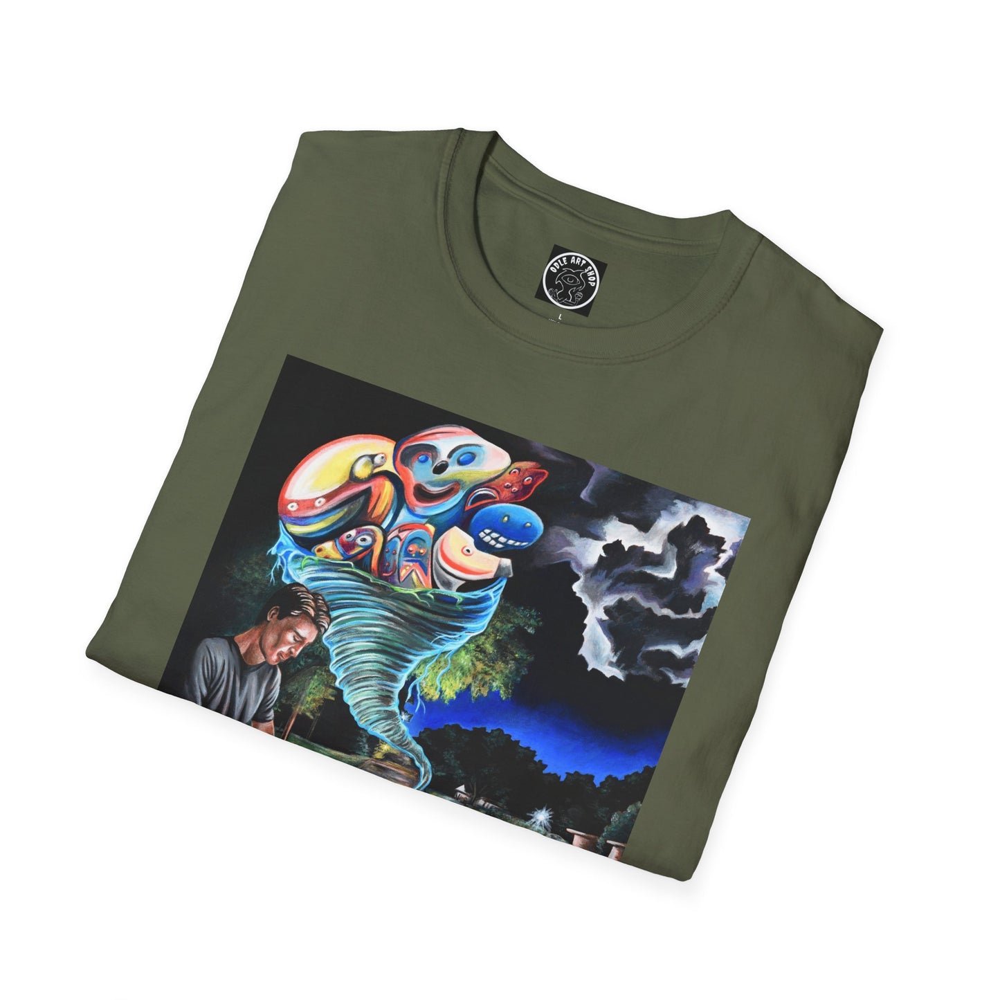 Artistic Unisex Softstyle T-Shirt with Unique Graphic Design, Casual Wear, Graphic Tee, Gift for Art Lovers, Comfortable & Stylish