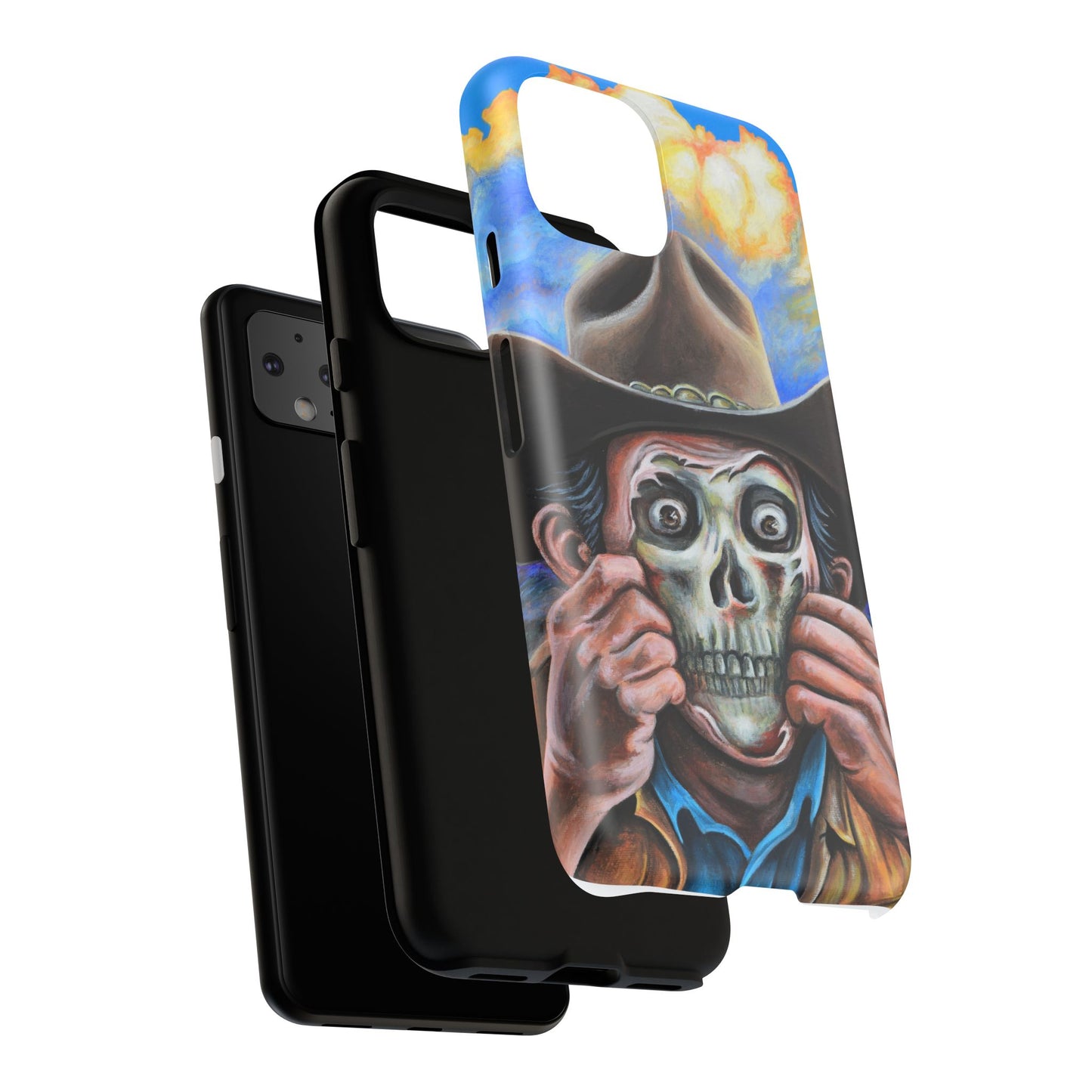 Skull Cowboy Phone Case - Tough Cases with Bold Artwork, Unique Gift for Halloween, Bold Aesthetic, Ideal for Music Lovers, [...]
