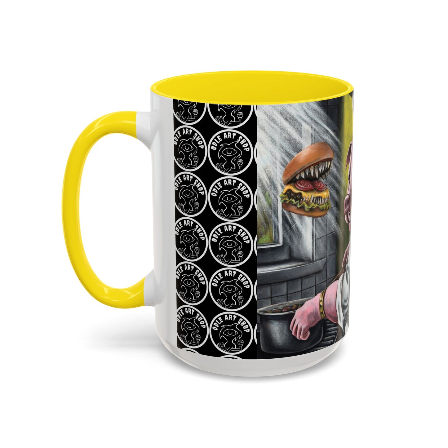 Pig Chef Coffee Mug — Quirky Kitchen Animal Art Accent Mug