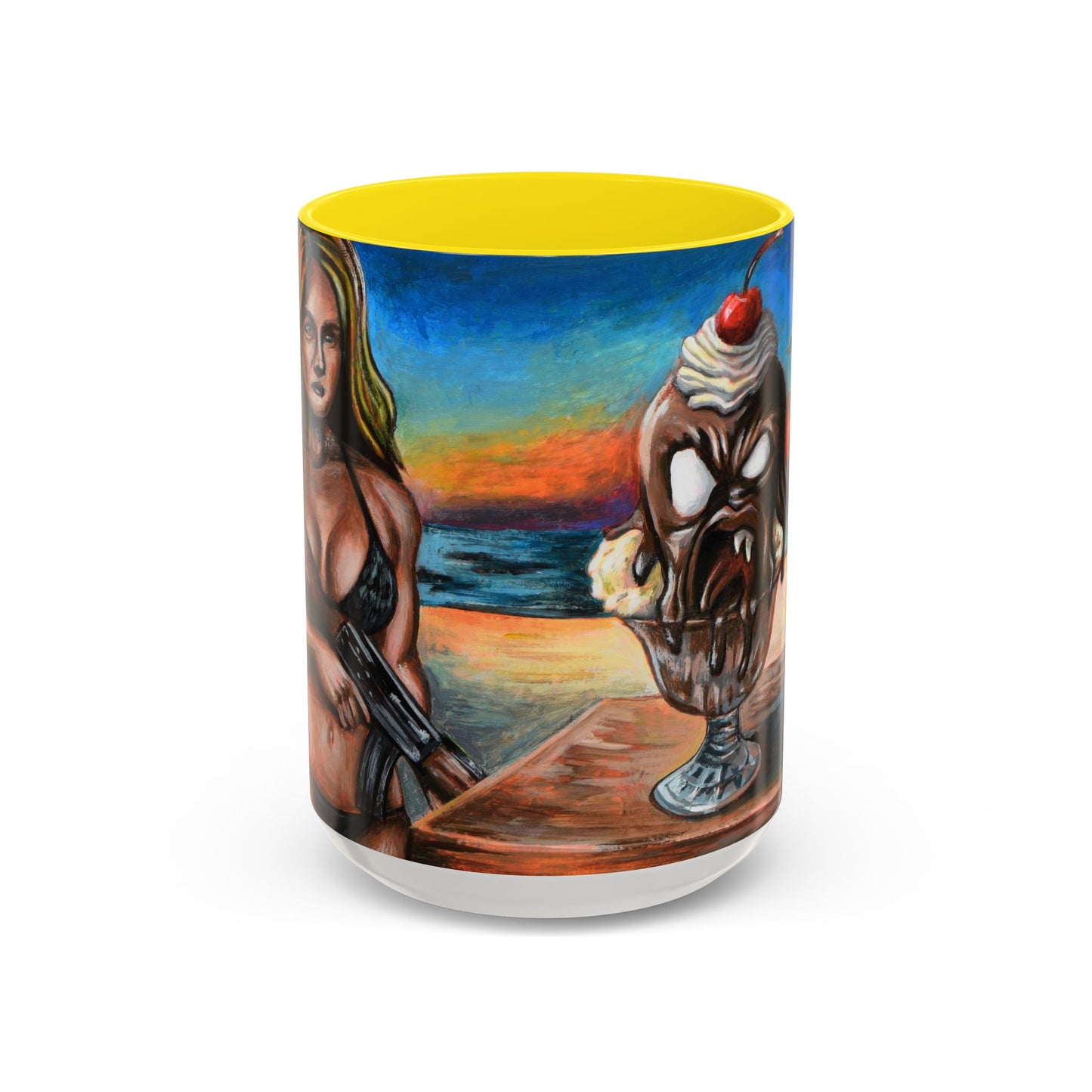 Vibrant Art-Inspired Coffee Mug, Unique Gift for Beach Lovers, Collectible Drinkware, Perfect for Birthdays, Home Decor