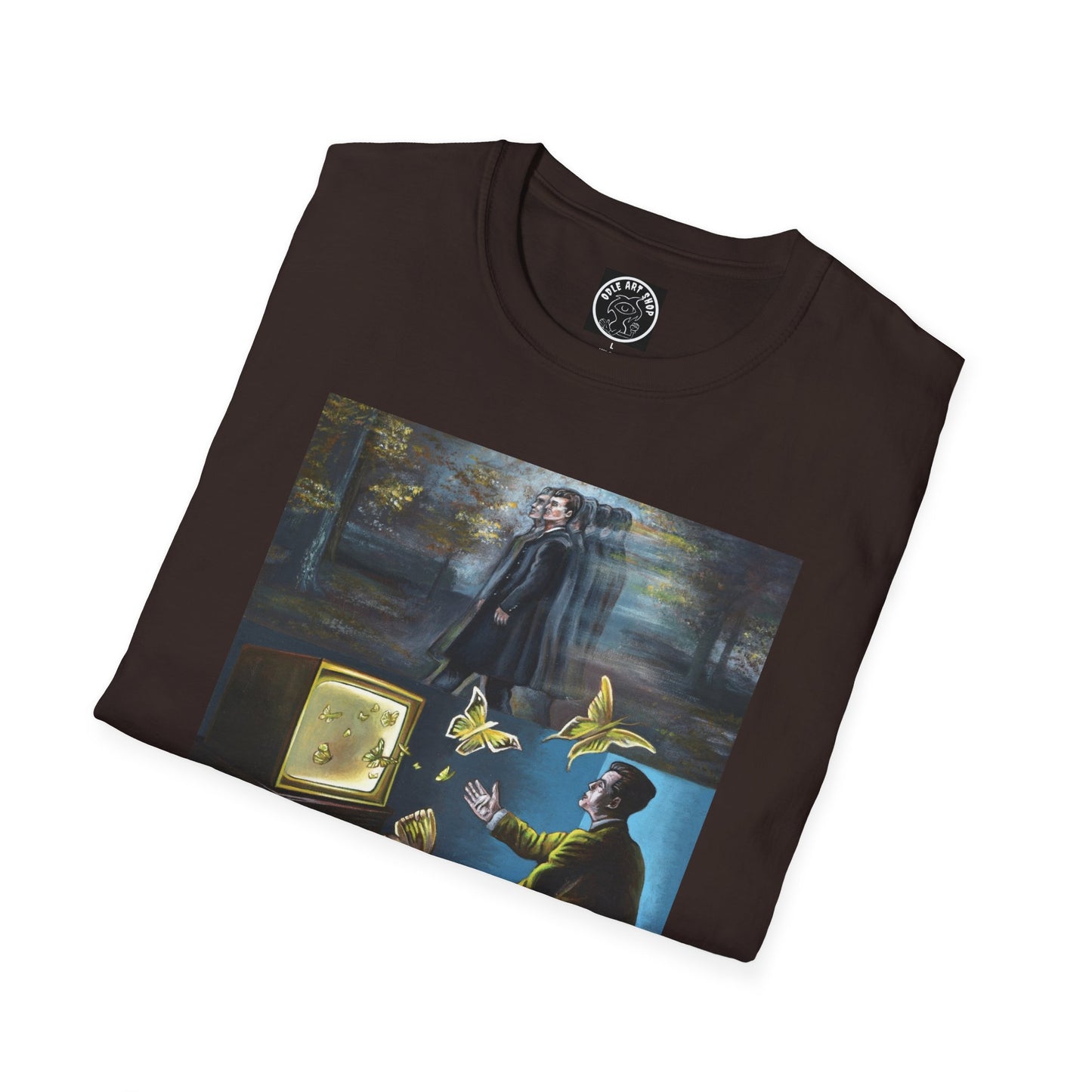 Surreal Boxing Scene T‑Shirt — Vintage Noir Collage Art Tee