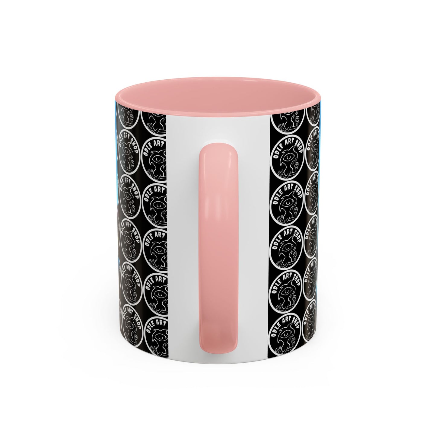 Surreal Sea Monster Accent Coffee Mug — Eyeball Wave Art (11/15oz)