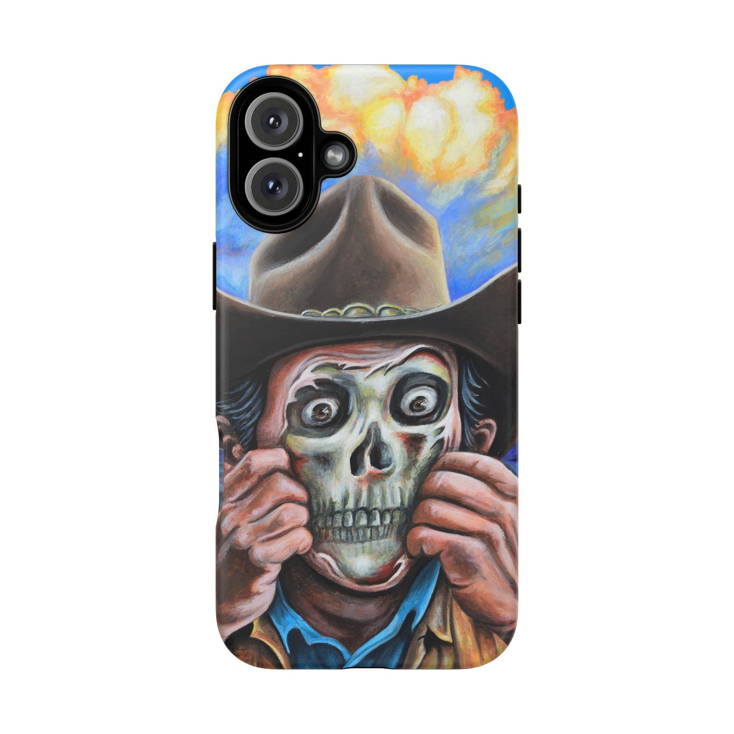 Skull Cowboy Phone Case - Tough Cases with Bold Artwork, Unique Gift for Halloween, Bold Aesthetic, Ideal for Music Lovers, [...]