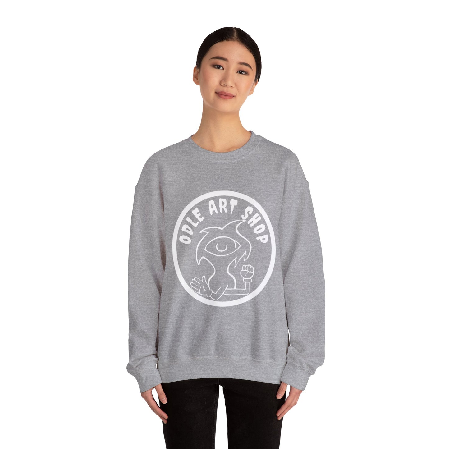 Street Style Unisex Sweatshirt, Cool Art Sweatshirt, Casual Crewneck Top, Gift for Artists, Trendy Fashion Sweatshirt