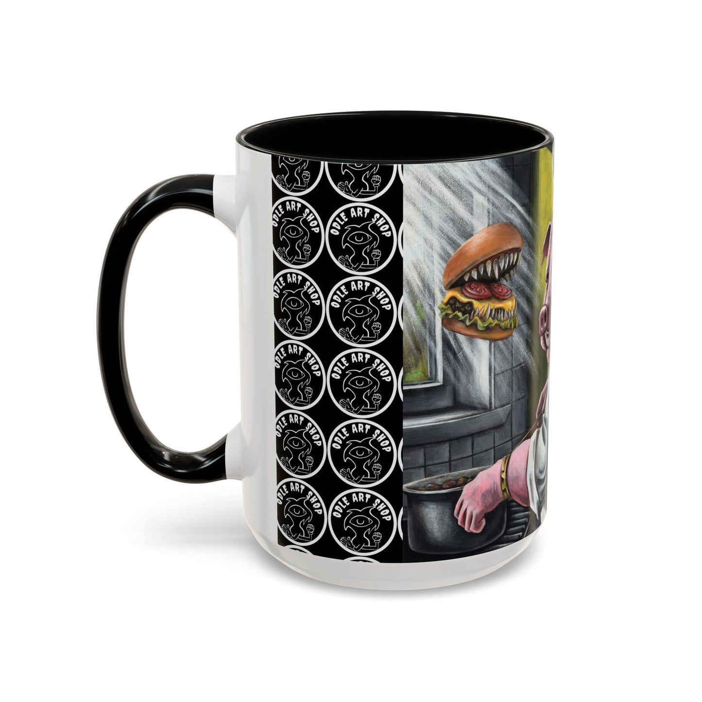 Pig Chef Coffee Mug — Quirky Kitchen Animal Art Accent Mug