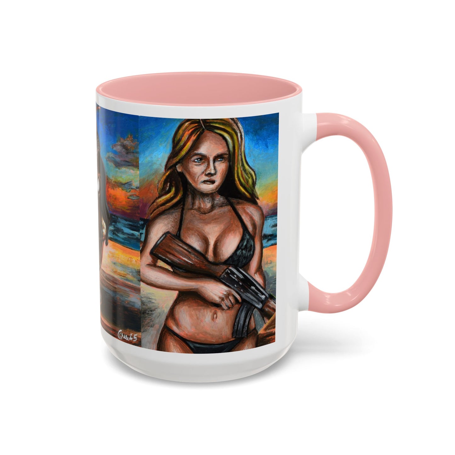 Vibrant Art-Inspired Coffee Mug, Unique Gift for Beach Lovers, Collectible Drinkware, Perfect for Birthdays, Home Decor