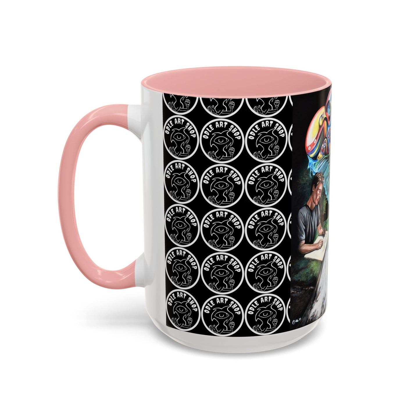 Artistic Accent Coffee Mug - Unique Gift for Coffee Lovers, Creative Aesthetic, Home Decor, Art Enthusiast, Birthday Present, Collectible