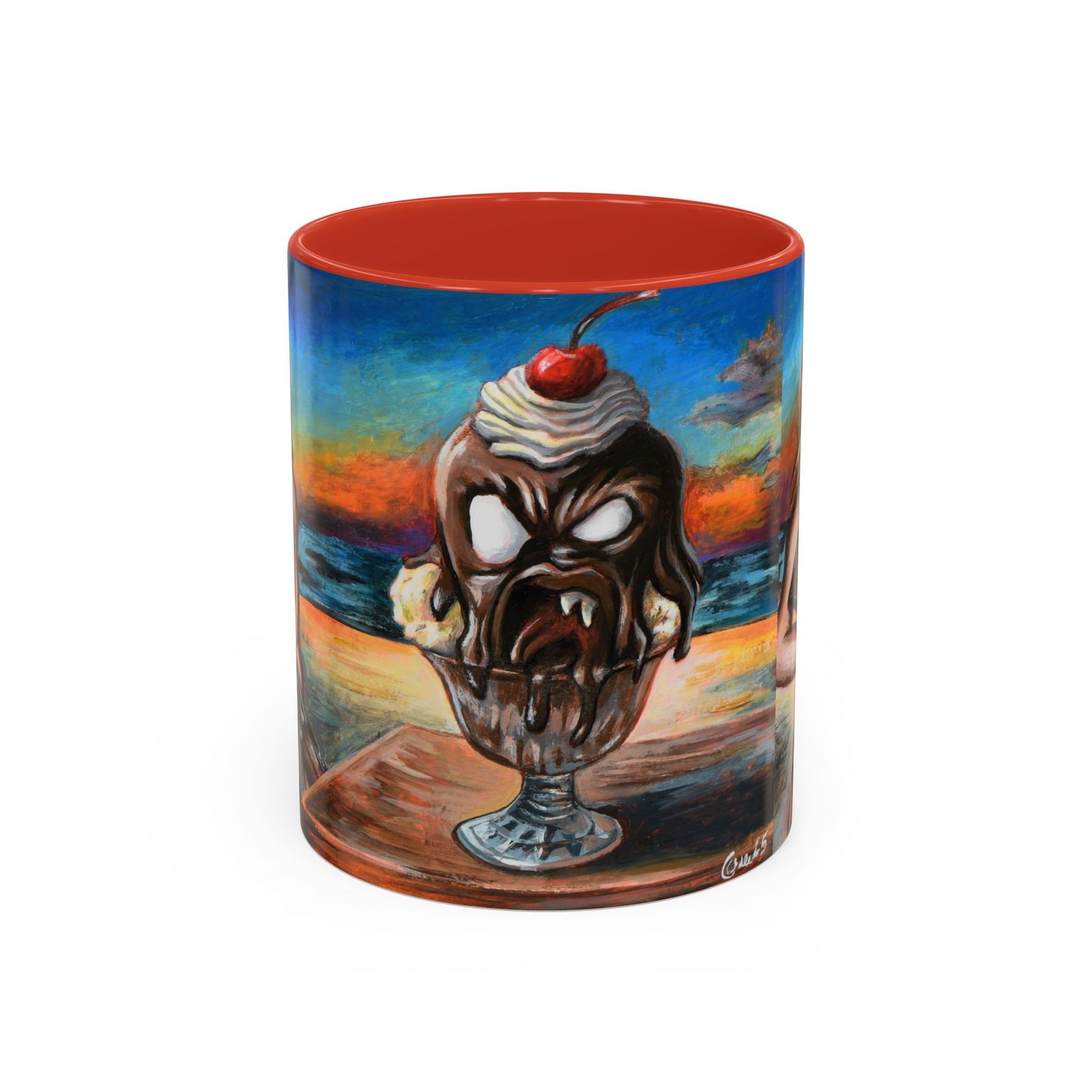 Vibrant Art-Inspired Coffee Mug, Unique Gift for Beach Lovers, Collectible Drinkware, Perfect for Birthdays, Home Decor