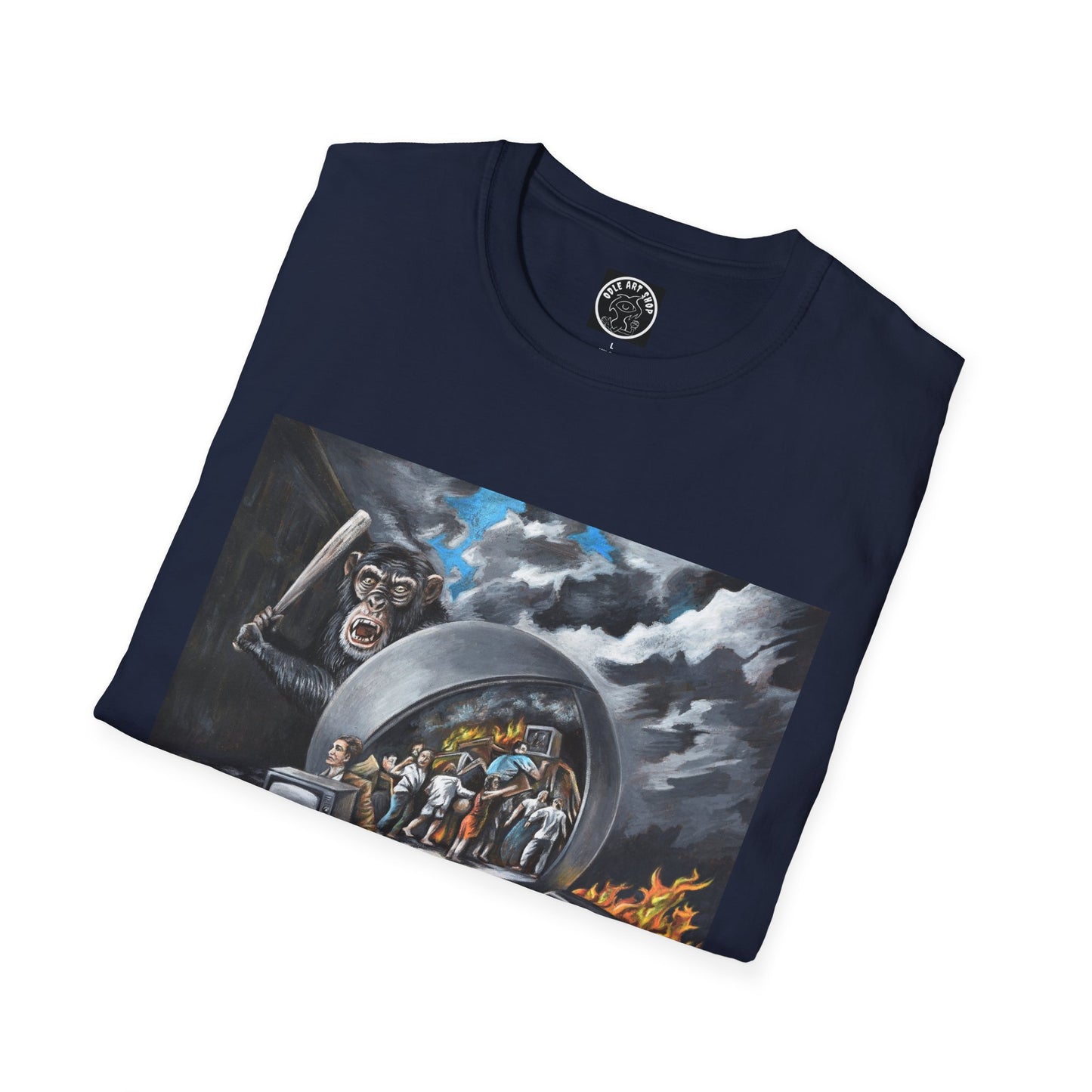 Surreal Roadtrip T-Shirt — Retro Car, Diner Mirror Scene