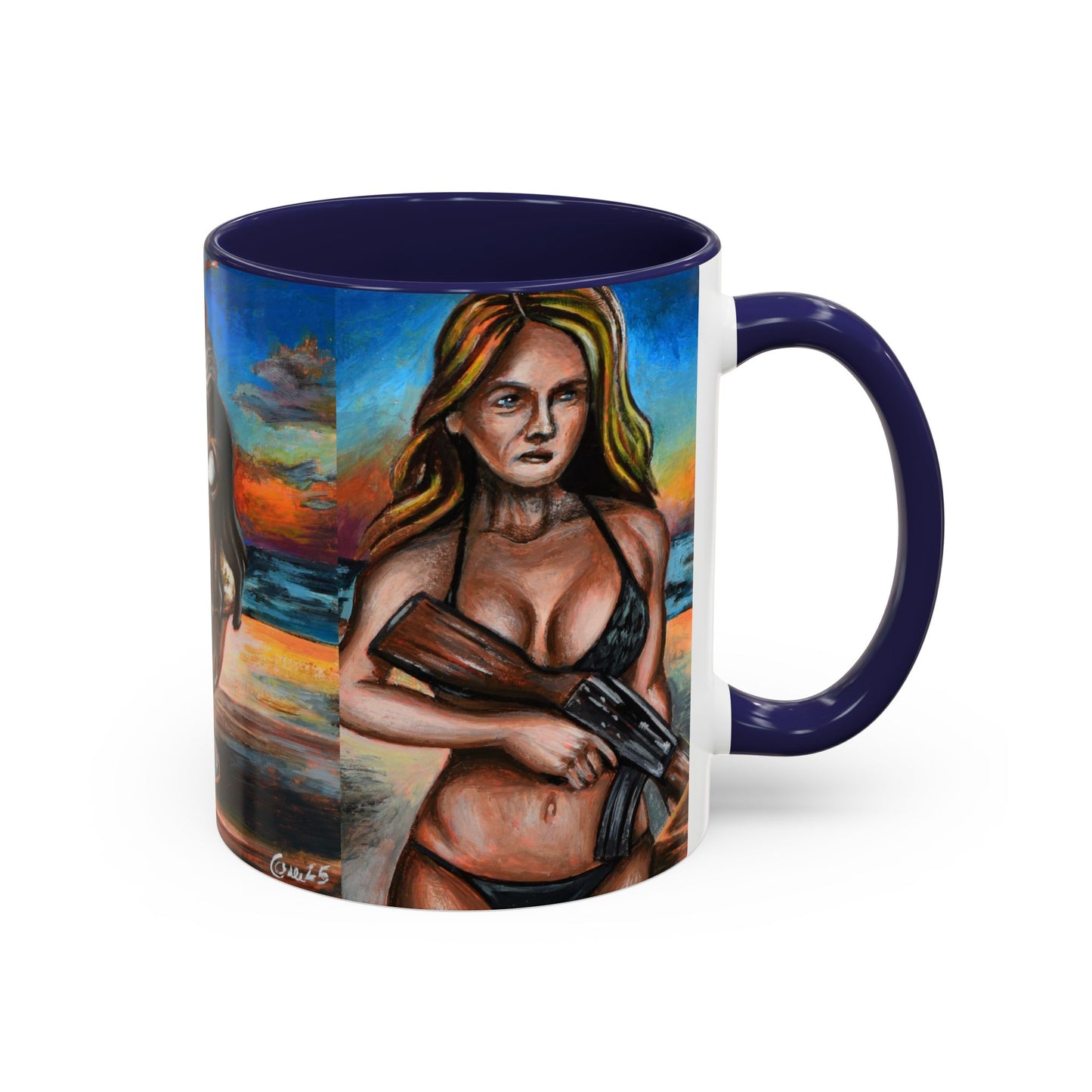 Vibrant Art-Inspired Coffee Mug, Unique Gift for Beach Lovers, Collectible Drinkware, Perfect for Birthdays, Home Decor