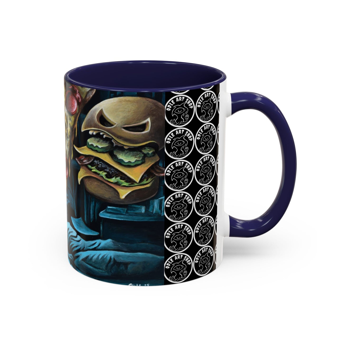 Whimsical Foodie Coffee Mug - Perfect for Pizza and Burger Lovers