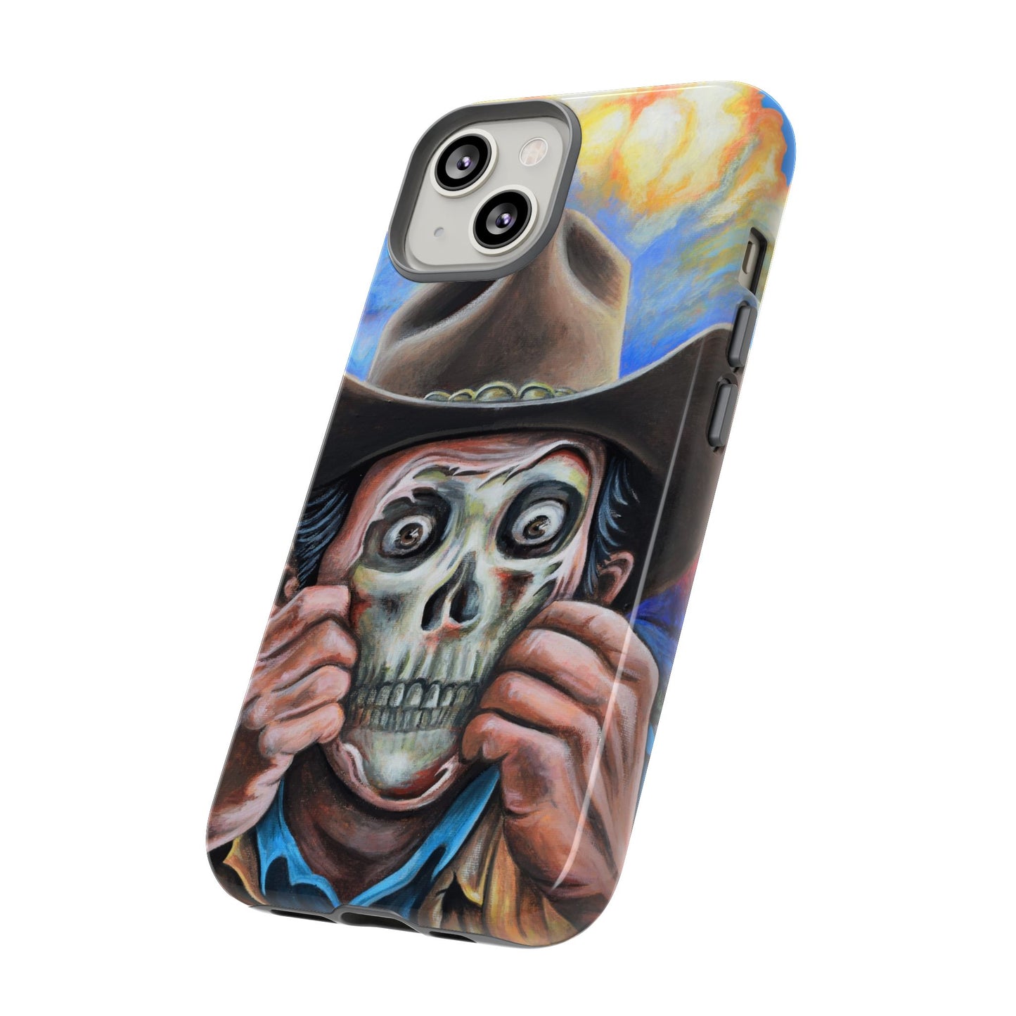 Skull Cowboy Phone Case - Tough Cases with Bold Artwork, Unique Gift for Halloween, Bold Aesthetic, Ideal for Music Lovers, [...]