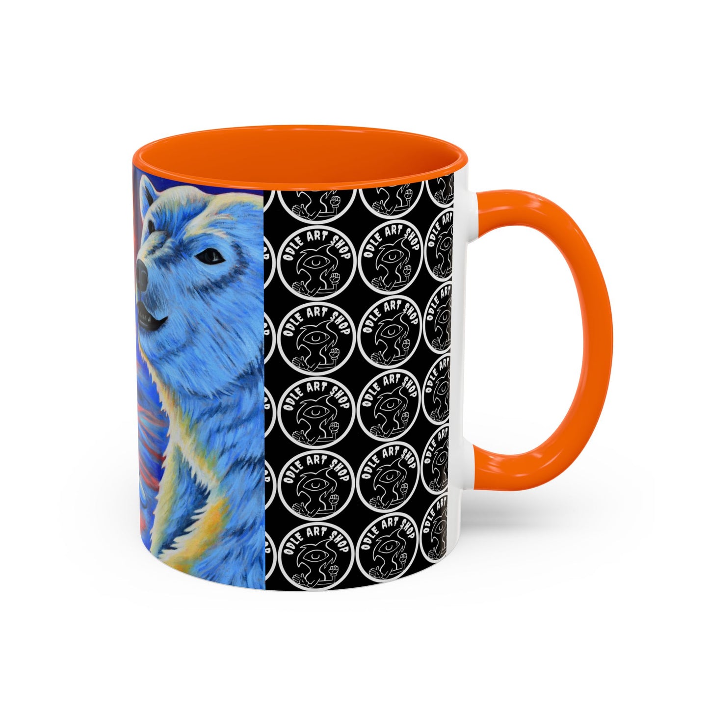 Vibrant Polar Art Coffee Mug | Fun Winter Beverage Cup, Holiday Gift, Unique Decor, Colorful Drinkware, Snowman Design