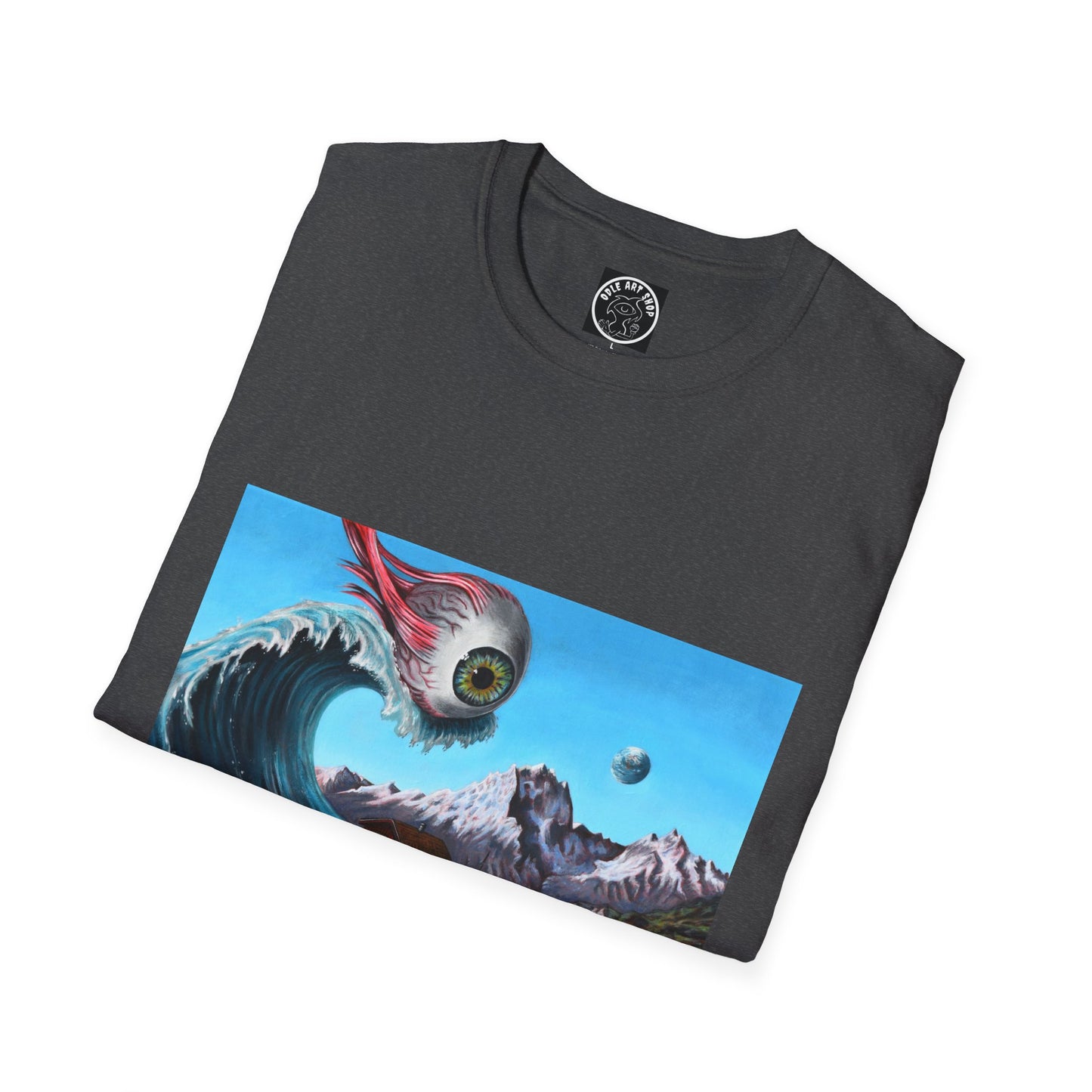 Cosmic Wave T-Shirt — Surreal Meteor Ocean Graphic