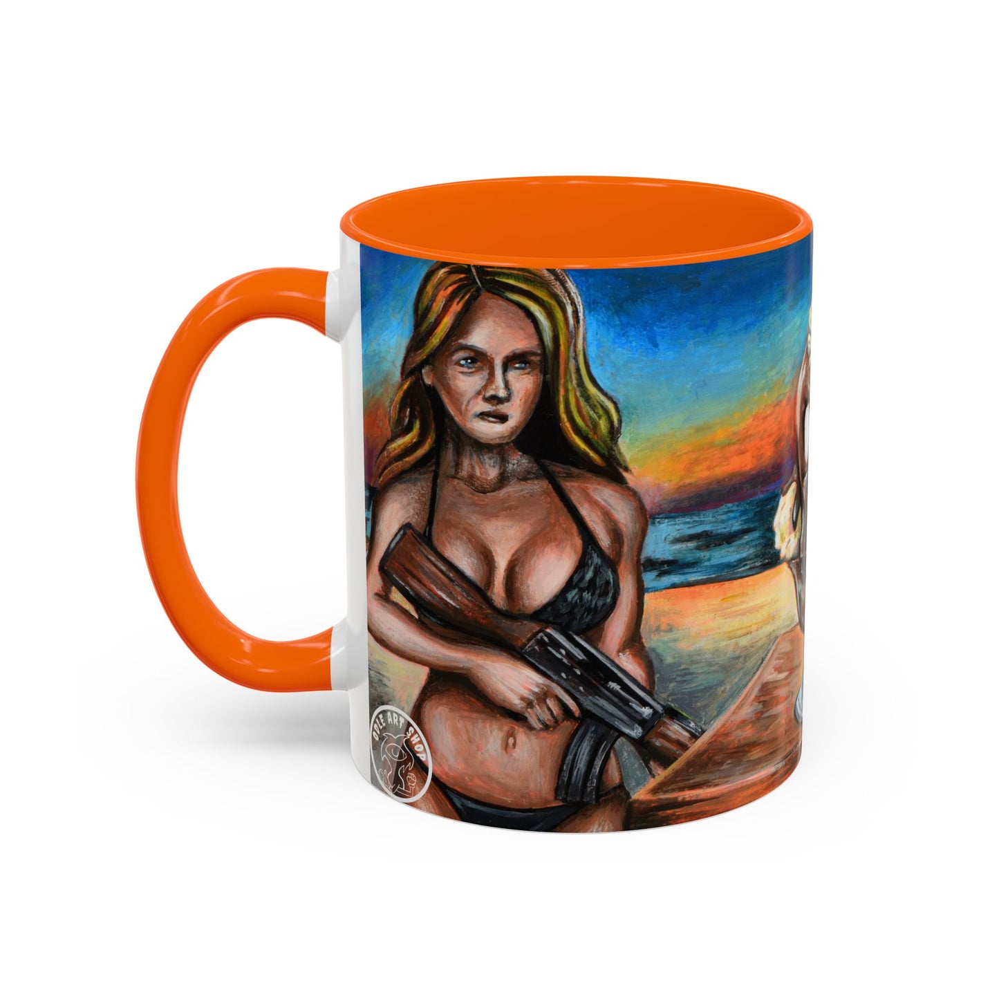 Vibrant Art-Inspired Coffee Mug, Unique Gift for Beach Lovers, Collectible Drinkware, Perfect for Birthdays, Home Decor