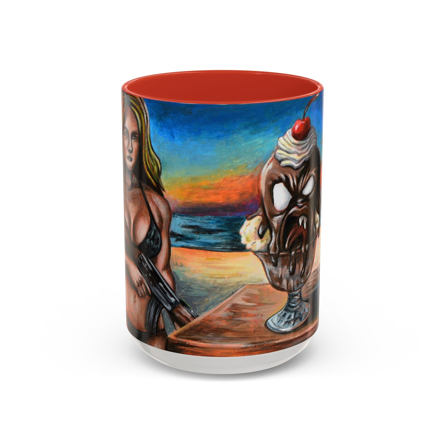 Vibrant Art-Inspired Coffee Mug, Unique Gift for Beach Lovers, Collectible Drinkware, Perfect for Birthdays, Home Decor