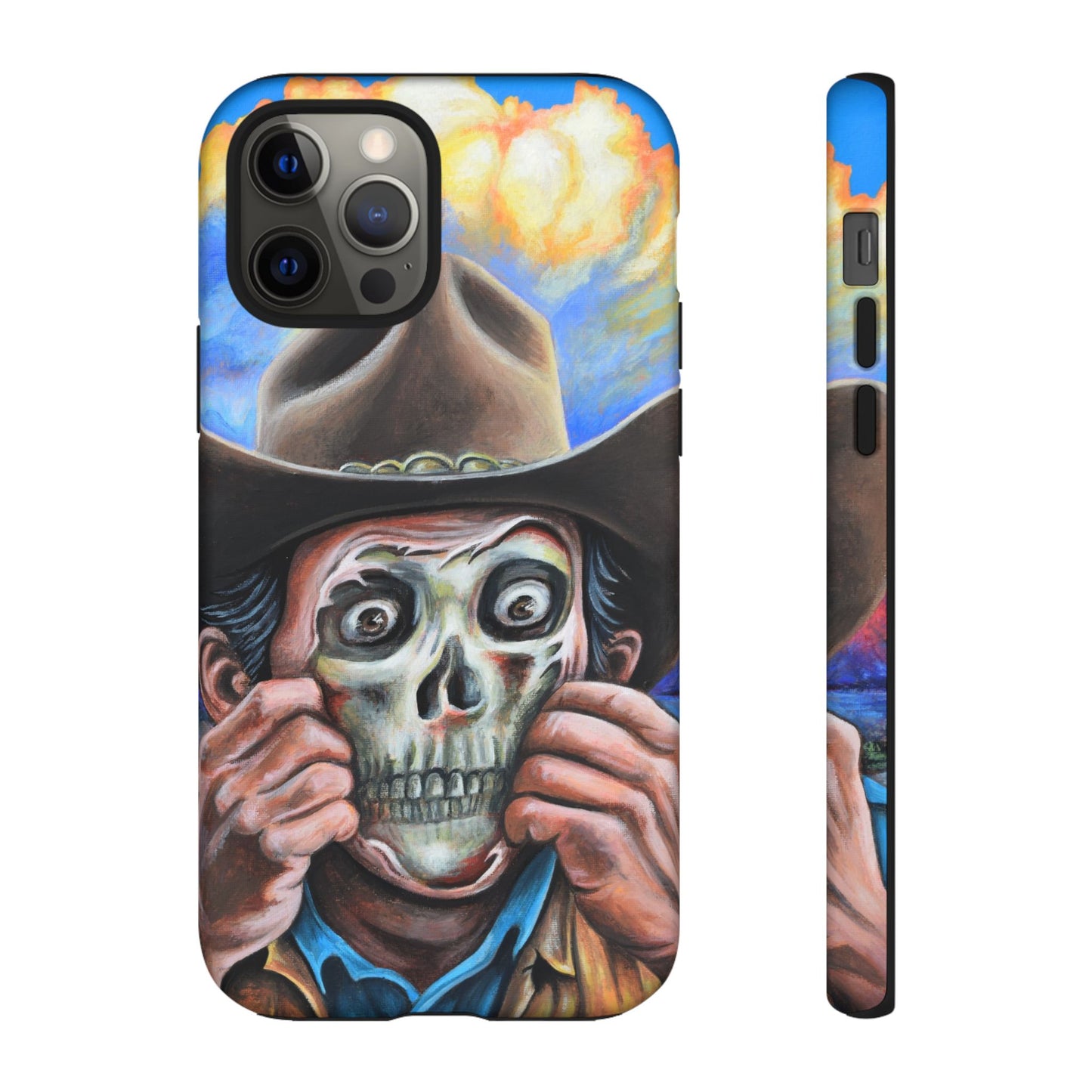 Skull Cowboy Phone Case - Tough Cases with Bold Artwork, Unique Gift for Halloween, Bold Aesthetic, Ideal for Music Lovers, [...]