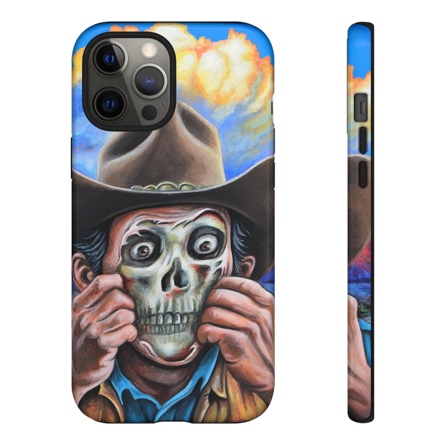 Skull Cowboy Phone Case - Tough Cases with Bold Artwork, Unique Gift for Halloween, Bold Aesthetic, Ideal for Music Lovers, [...]