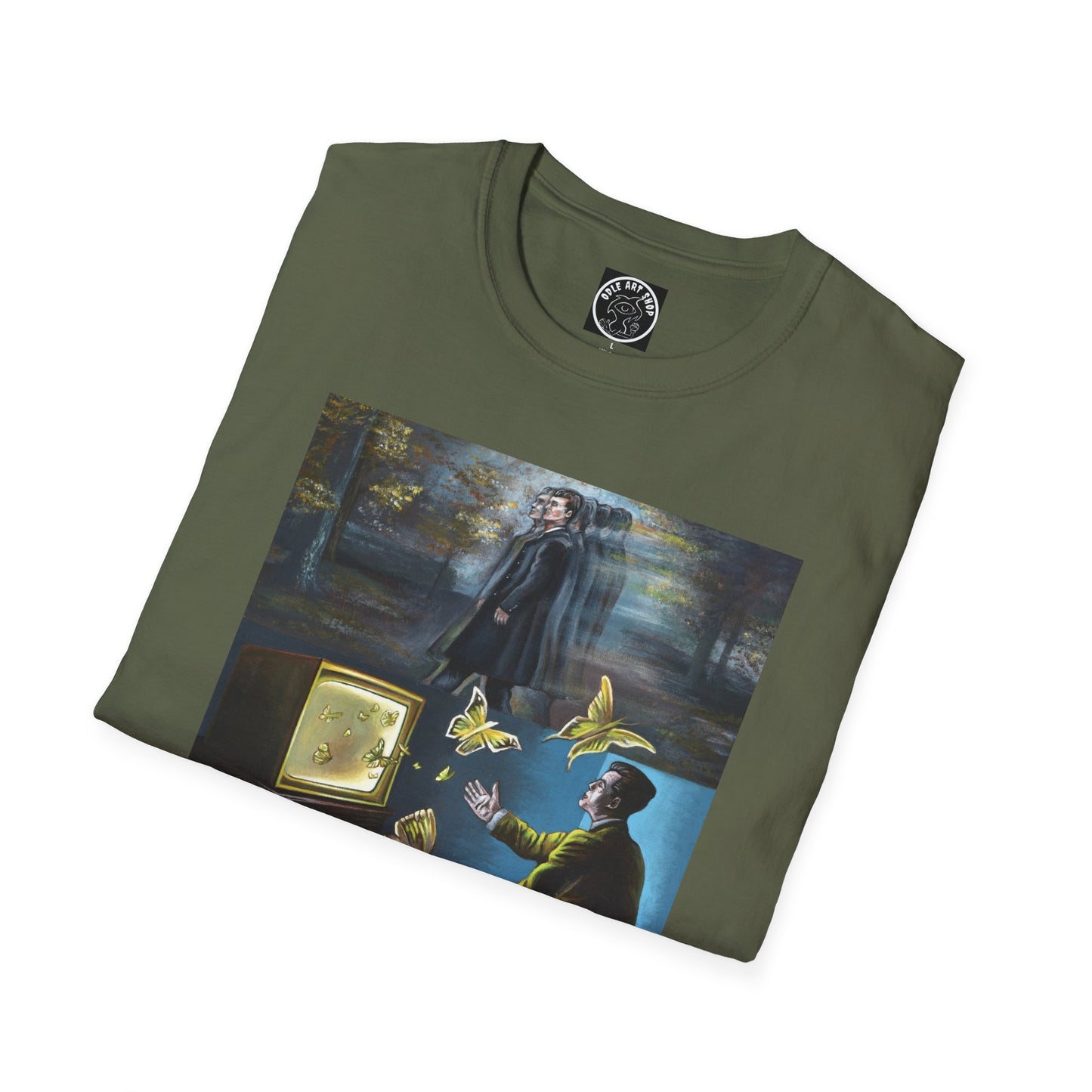 Surreal Boxing Scene T‑Shirt — Vintage Noir Collage Art Tee