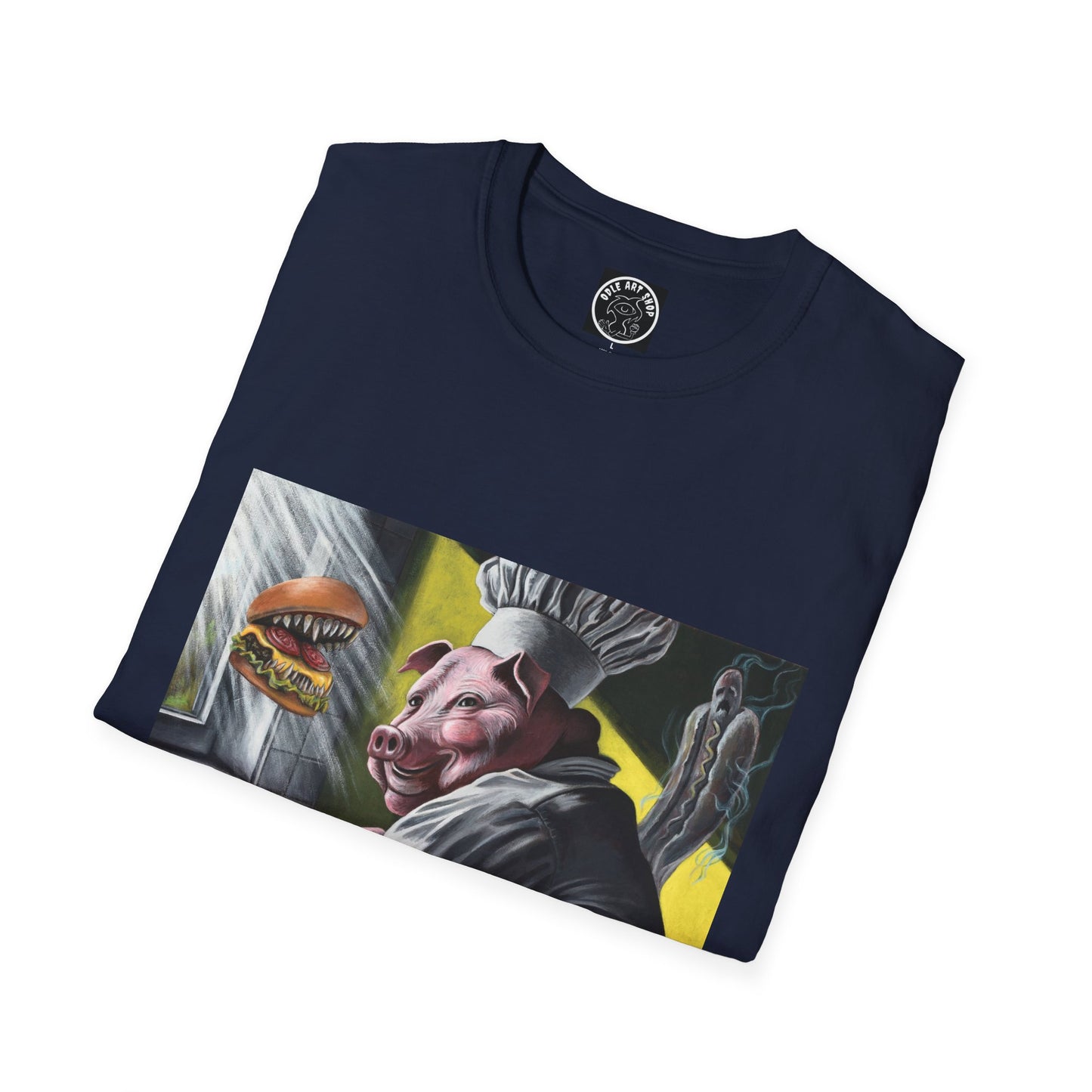 T-Shirt — Surreal Chef Pig Illustration Graphic Tee
