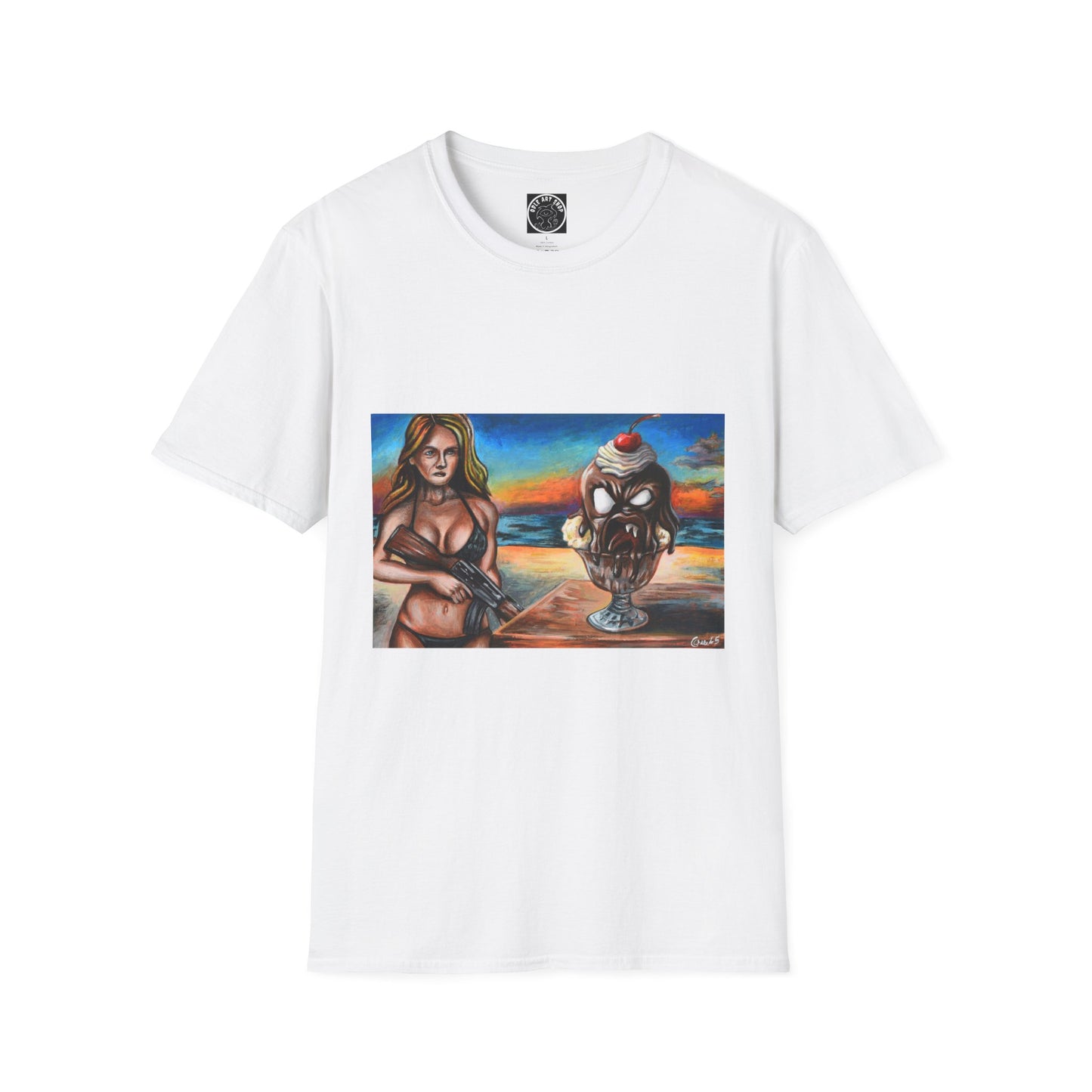 Beach Vibes Graphic Tee, Casual Summer Shirt, Unisex T-Shirt for Beach Lovers, Fun Graphic Shirt, Unique Ice Cream Art